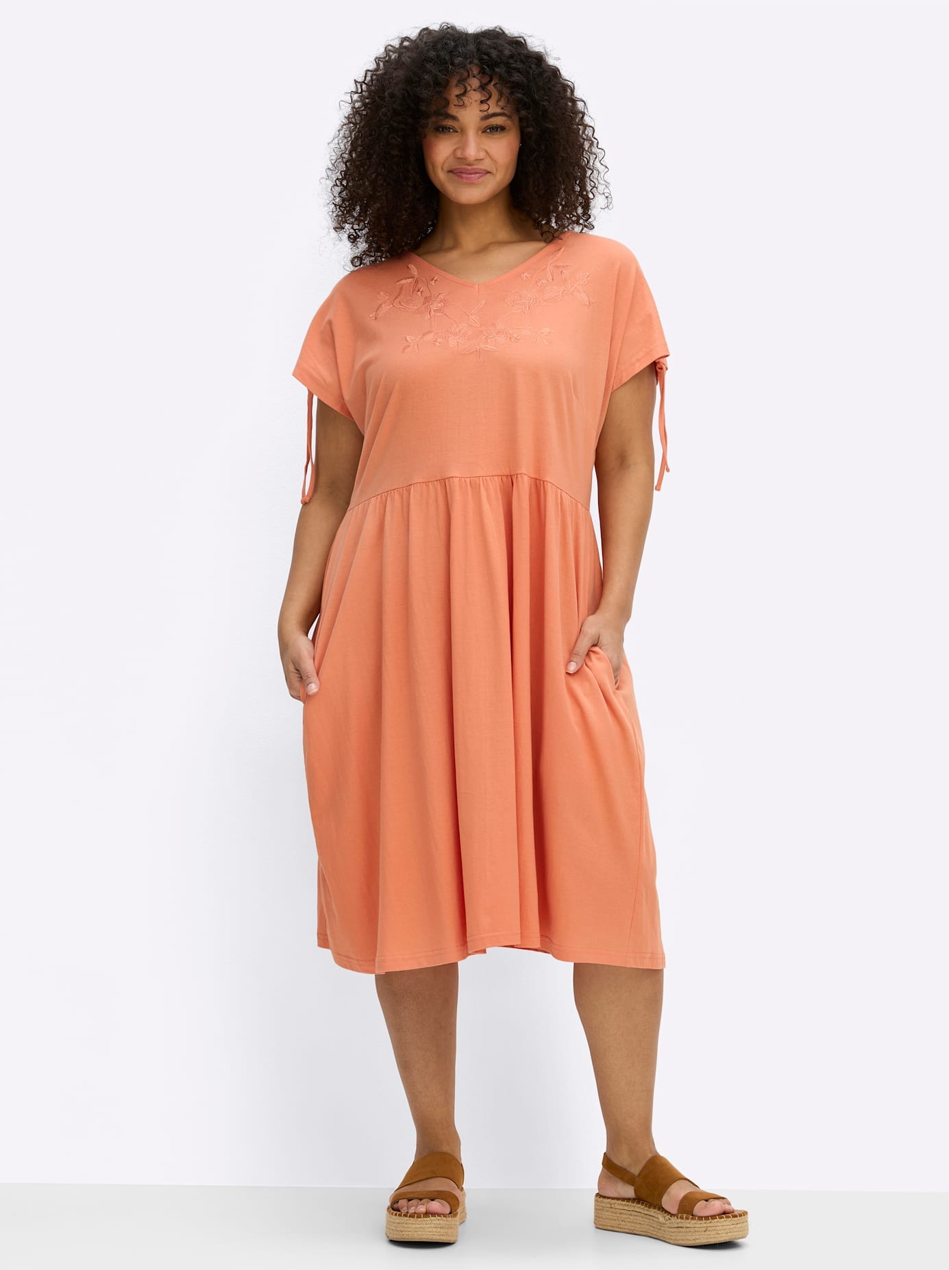 Sheego Jerseykleid »Kleid« Nahttasche