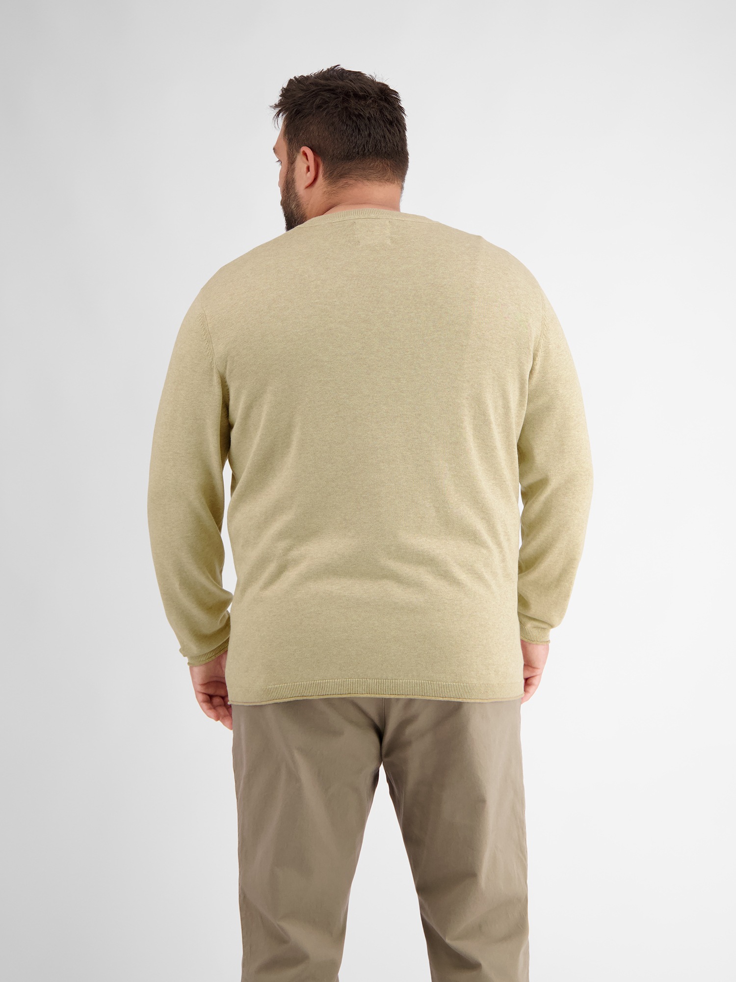 LERROS Strickpullover »LERROS Flachstrickpulloer mit Rundhalsausschnitt«
