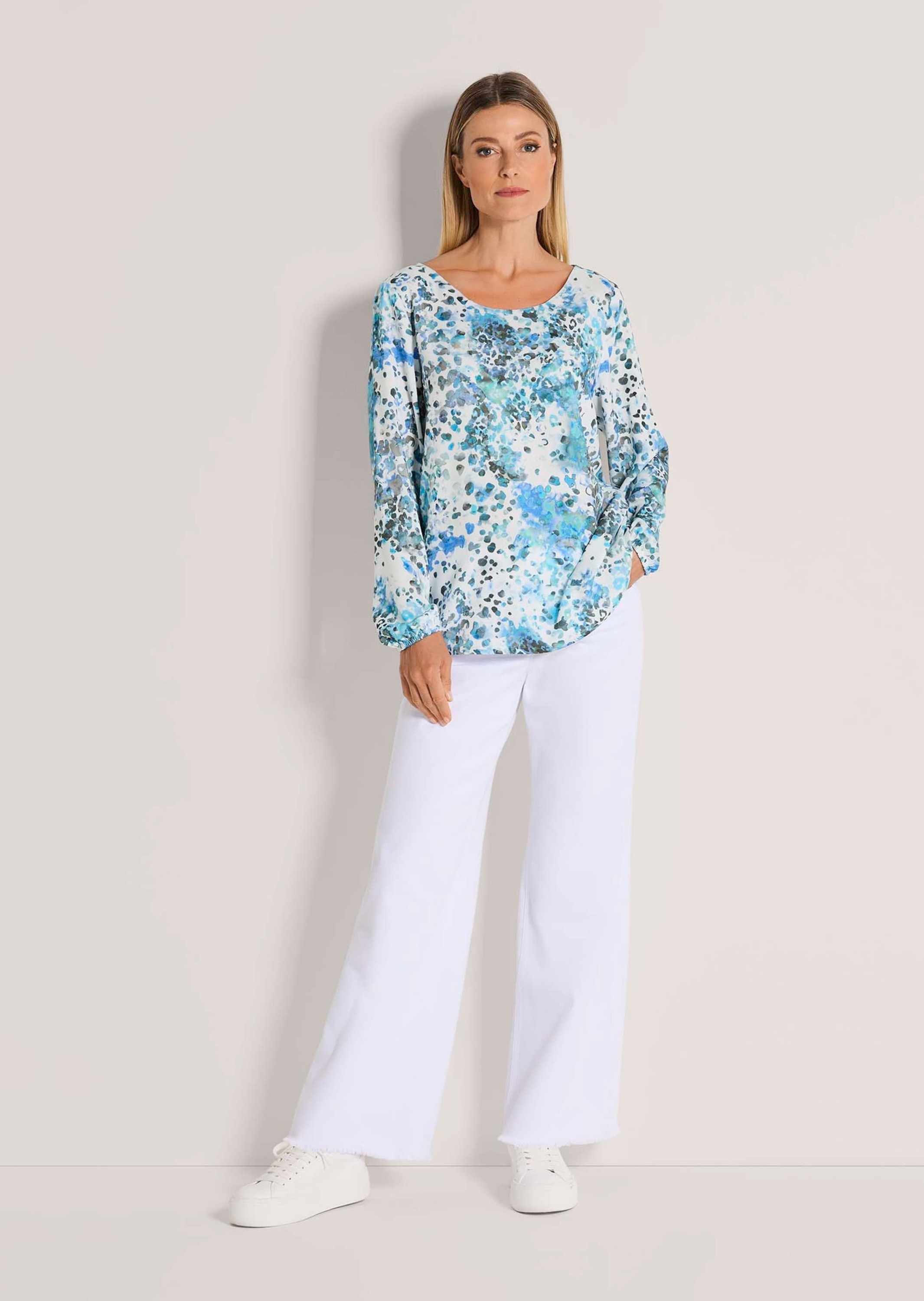 MADELEINE Langarmbluse »Bluse Schlupfbluse mit grafischem Allover-Print«