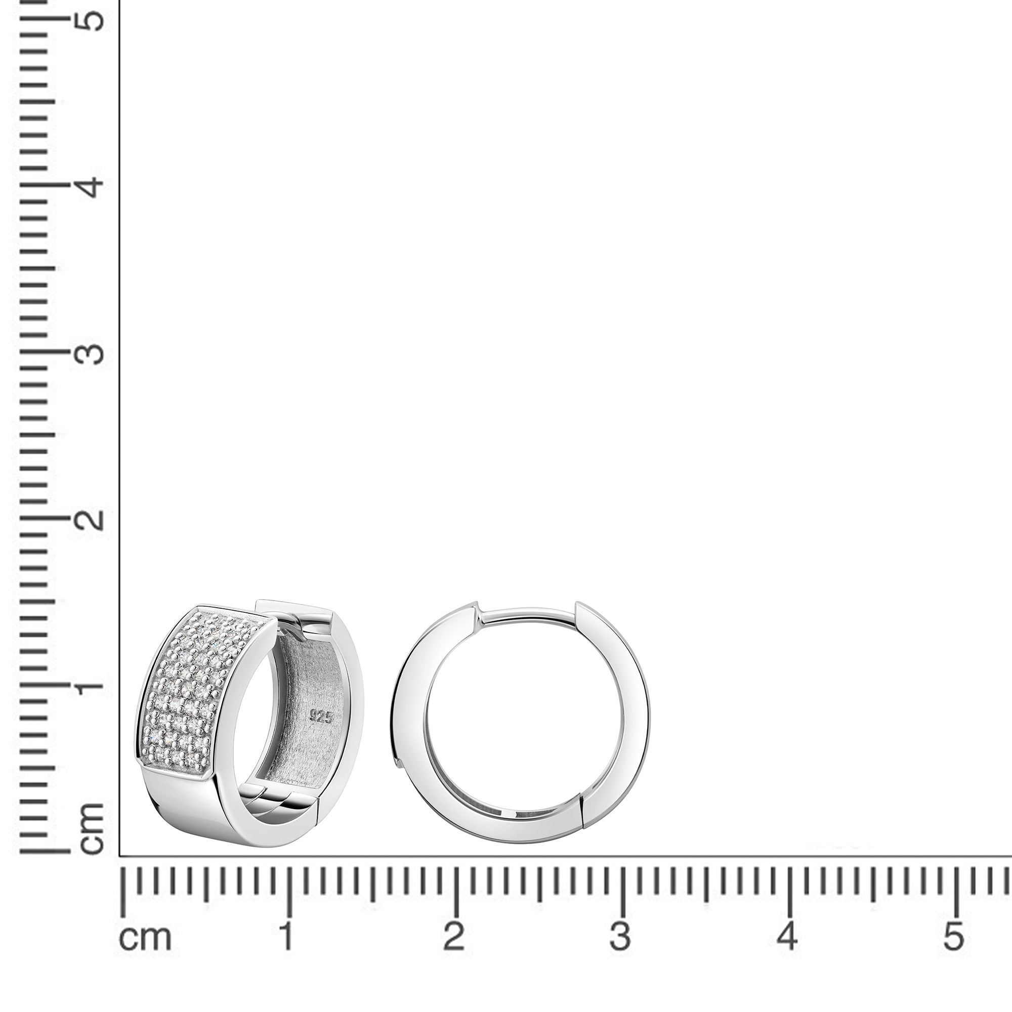 Firetti Paar Creolen »Schmuck Geschenk Silber 925 Ohrschmuck Ohrringe« mit Zirkonia (synth.)