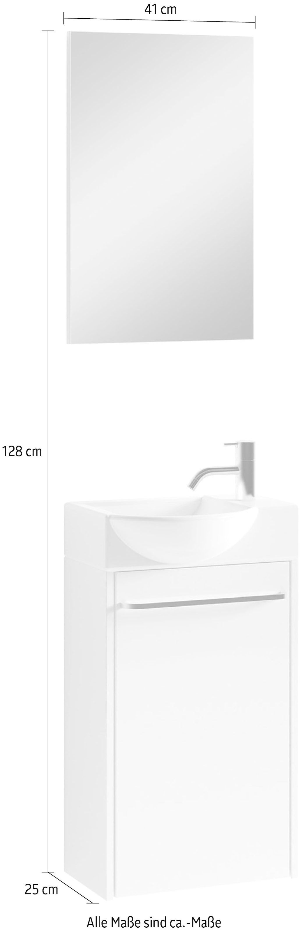 Homexperts Waschbeckenunterschrank »DENA 01 HG (94487)«
