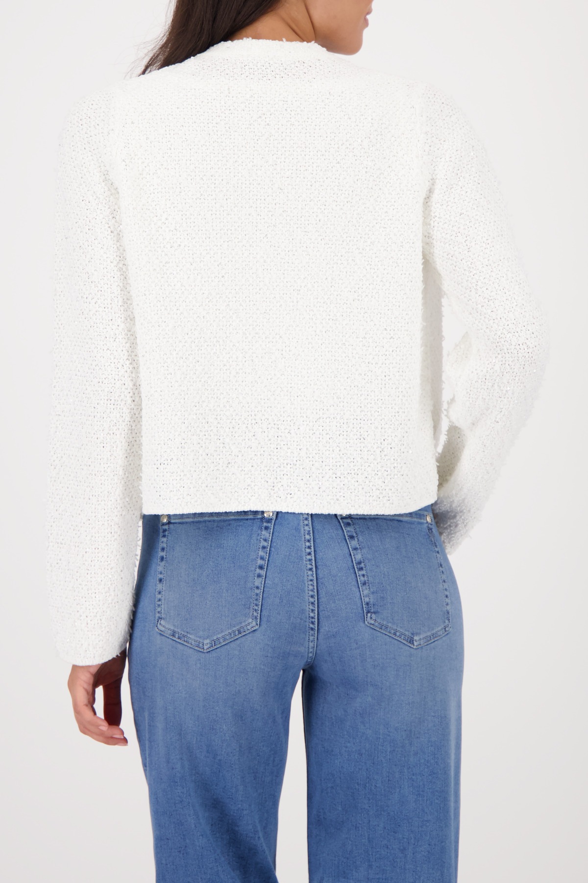 Monari Strickjacke »Jacke Strickjacke Fransen« Regular fit mit Fransen