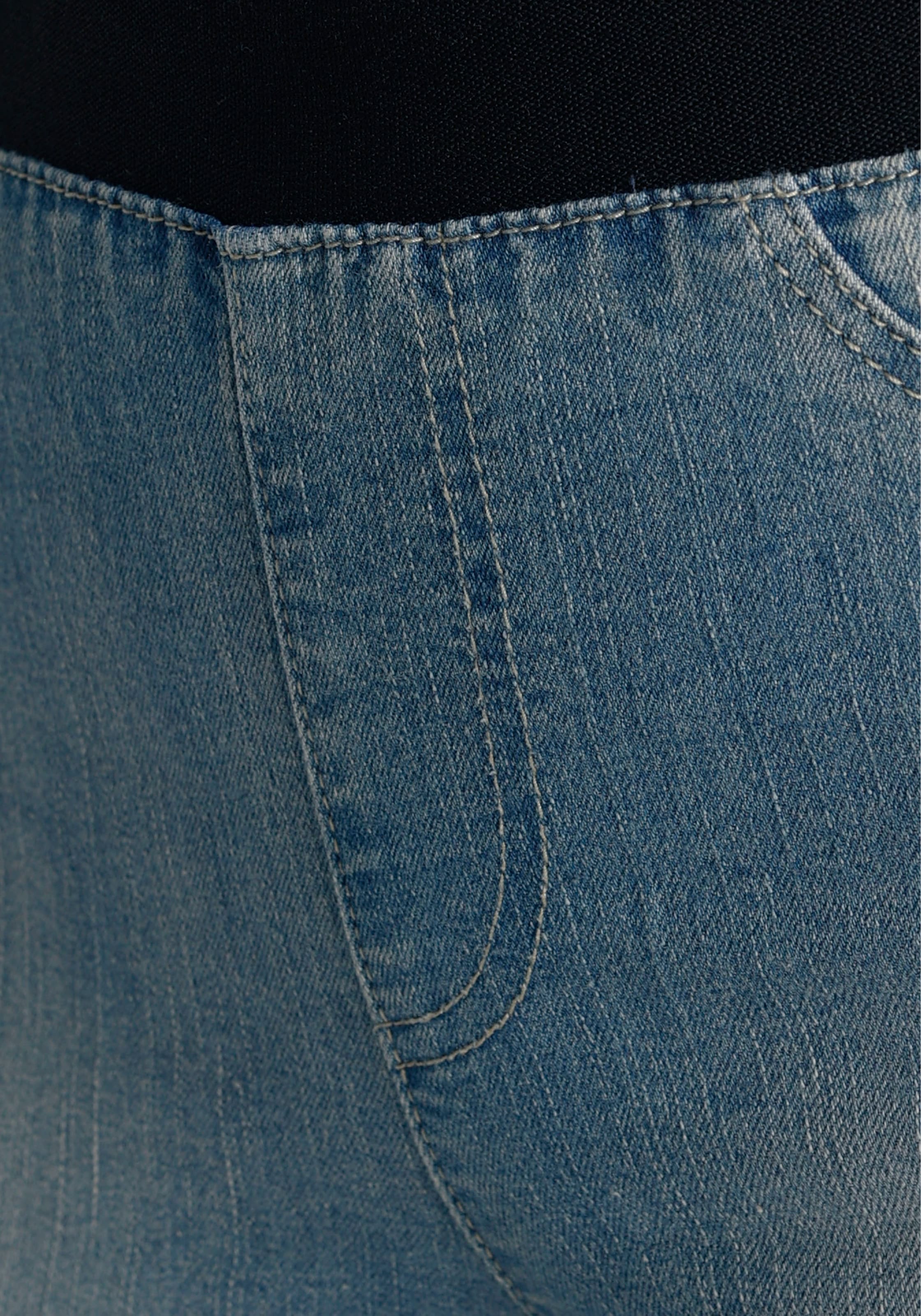 Arizona Skinny-fit-Jeans, extra-enger Schnitt, komfortable Leibhöhe, Used-Look-Waschung