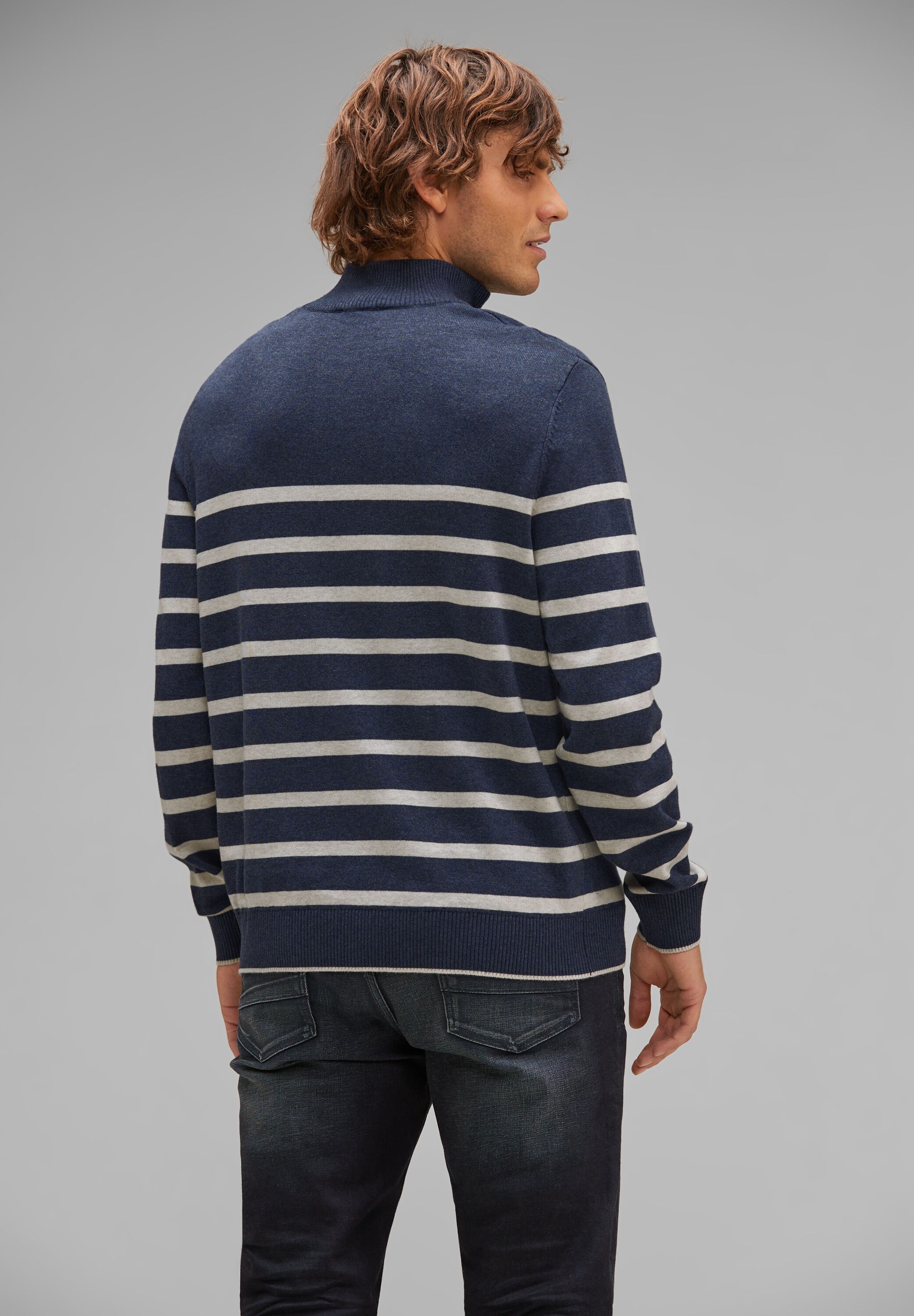 STREET ONE MEN Troyer »Troyer mit Streifenmuster«