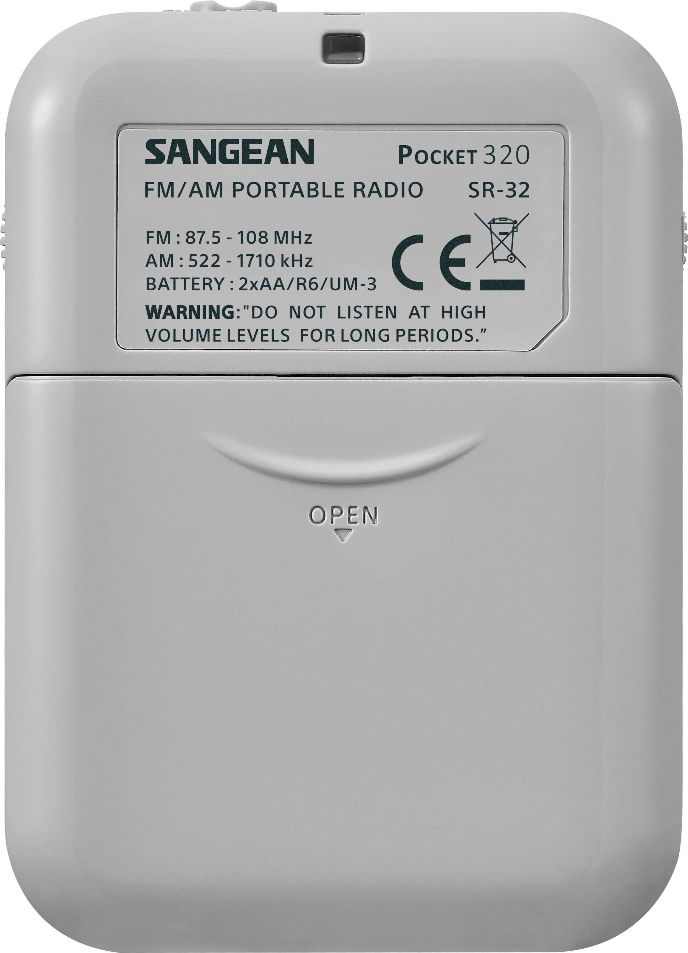 Sangean Radio »SR-32 (Pocket 320)«, (FM-Tuner-AM-Tuner), Ohrhörer im Lieferumfang