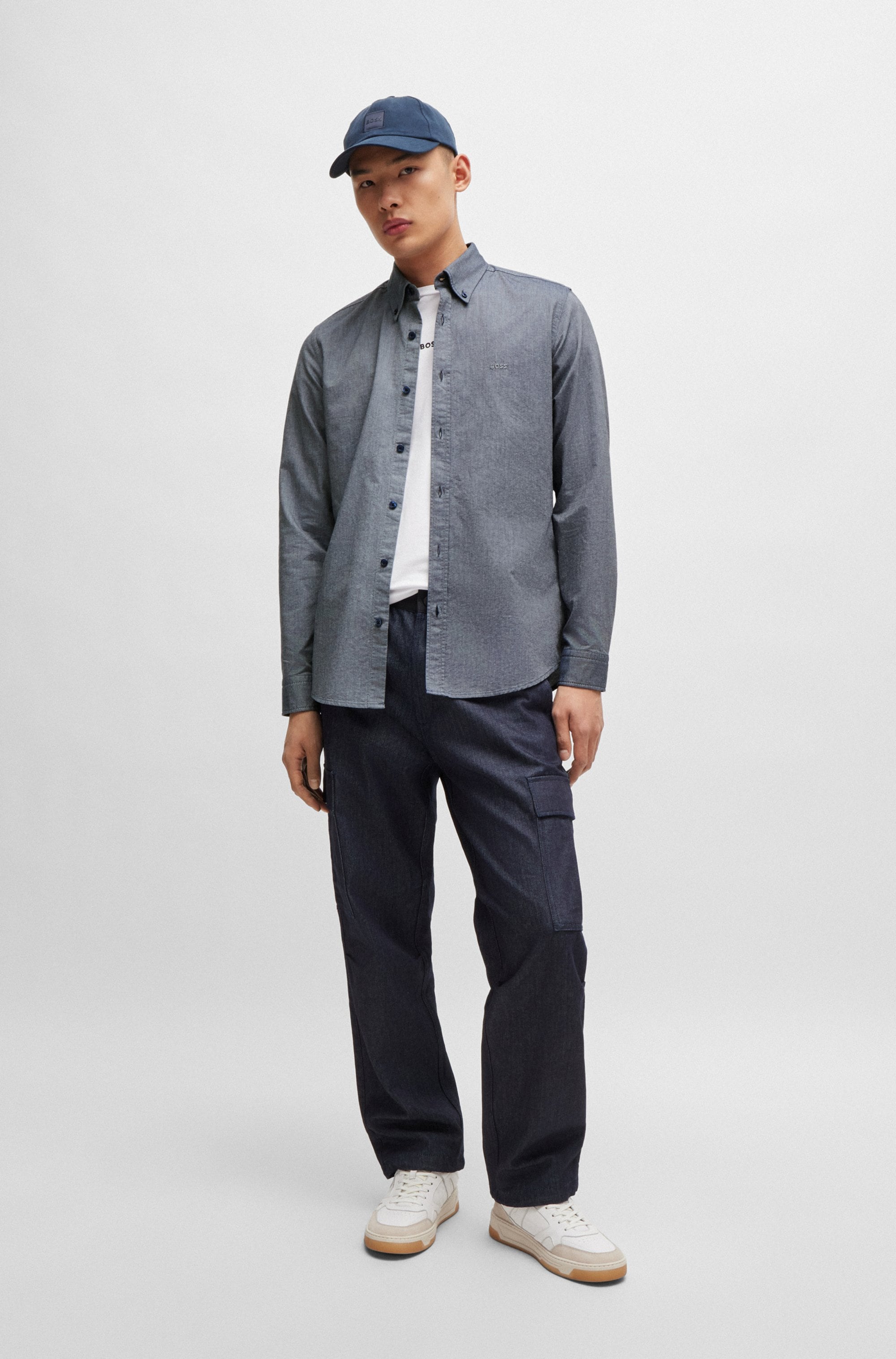 BOSS ORANGE Businesshemd »Rickert_M«, mit Button-down-Kragen