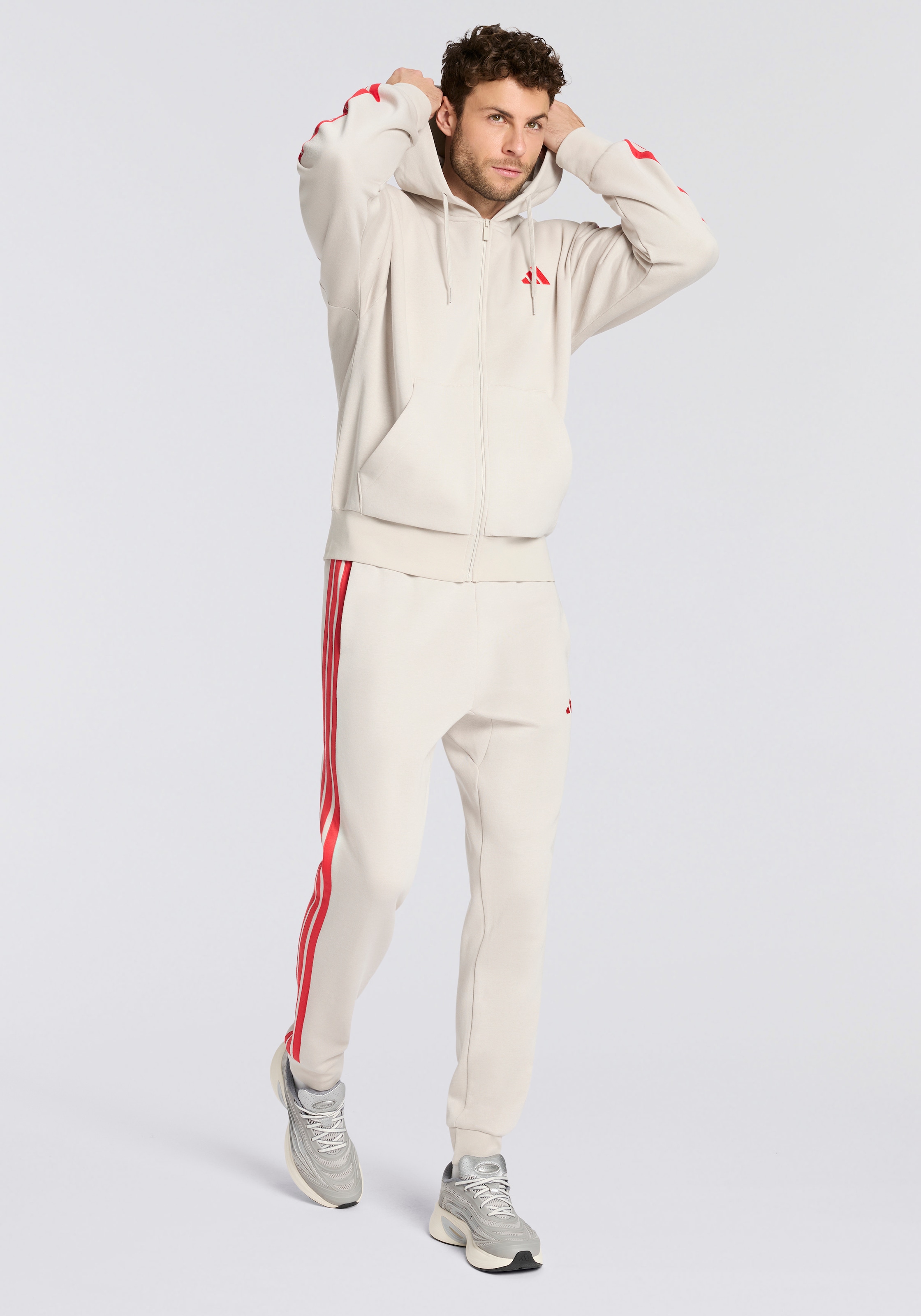 adidas Sportswear Sweatjacke »ESSENTIALS 3-STREIFEN« für Laufen und Sportmode, mit Reißverschluss