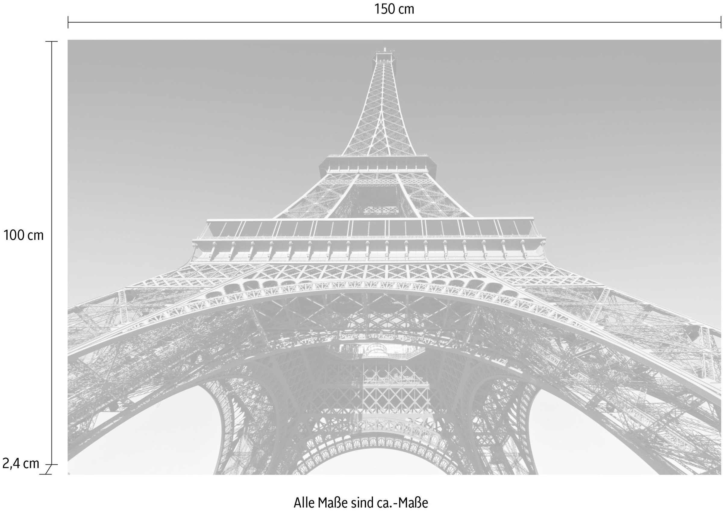 queence Acrylglasbild »Eiffelturm«, Paris-Elemente der Architektur-Europa-Himmel, Fine Art-Print in Galeriequalität