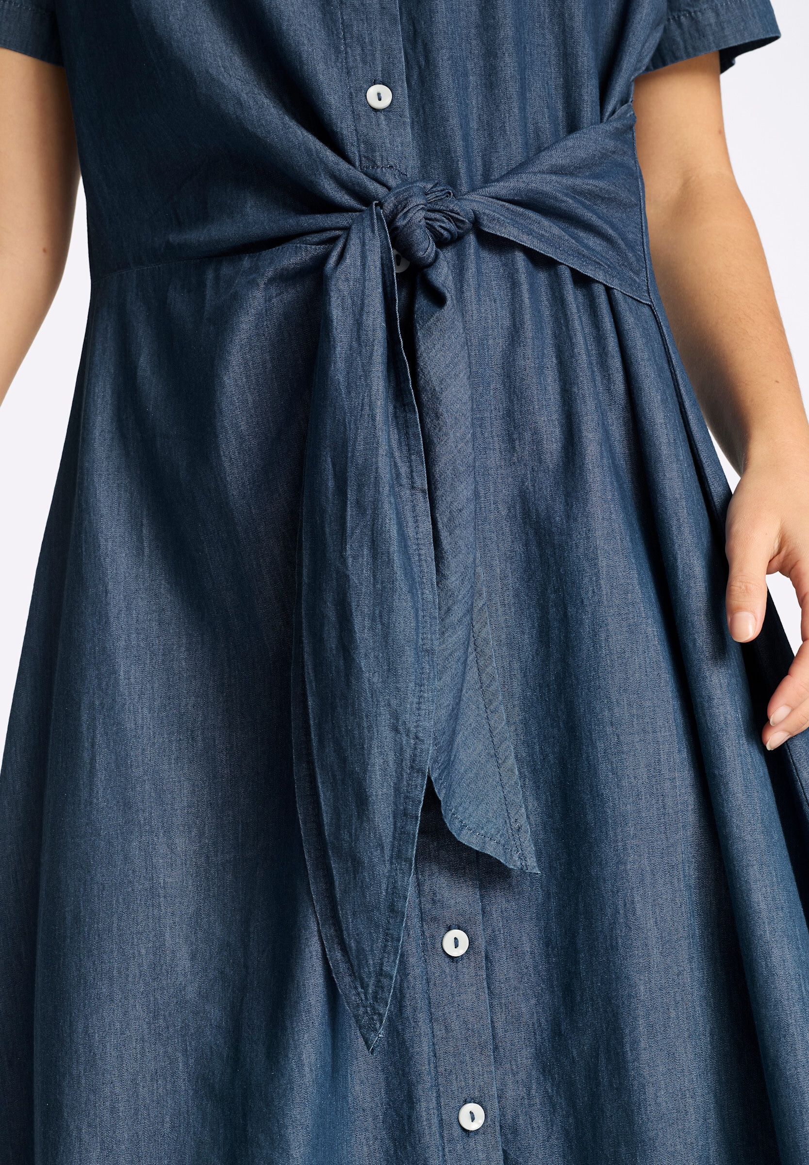 Sieh an! Jeanskleid »Jeans-Kleid Jeanskleid in Wickel-Optik« Ohne Taschen