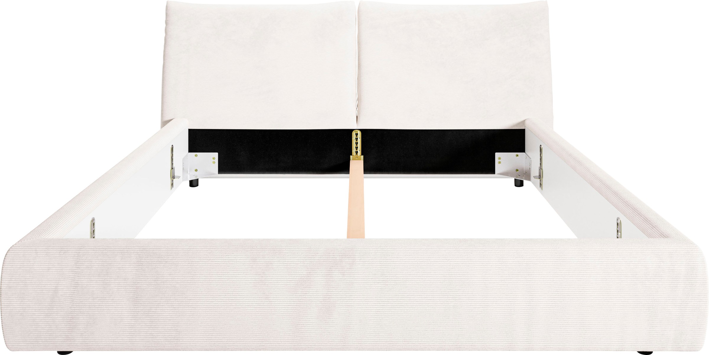 PLACES OF STYLE Polsterbett »Priora in 4 Breiten bis 200cm« auch in NaturLEDER, Cord, belastbar bis 280kg, auch Überlänge 220 cm