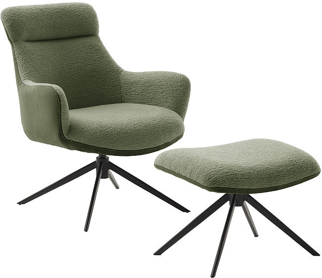 MCA furniture Loungesessel »PELION Drehstuhl mit Armlehnen«, (Set, 2 St.), 360° drehbar mit Nivellierung