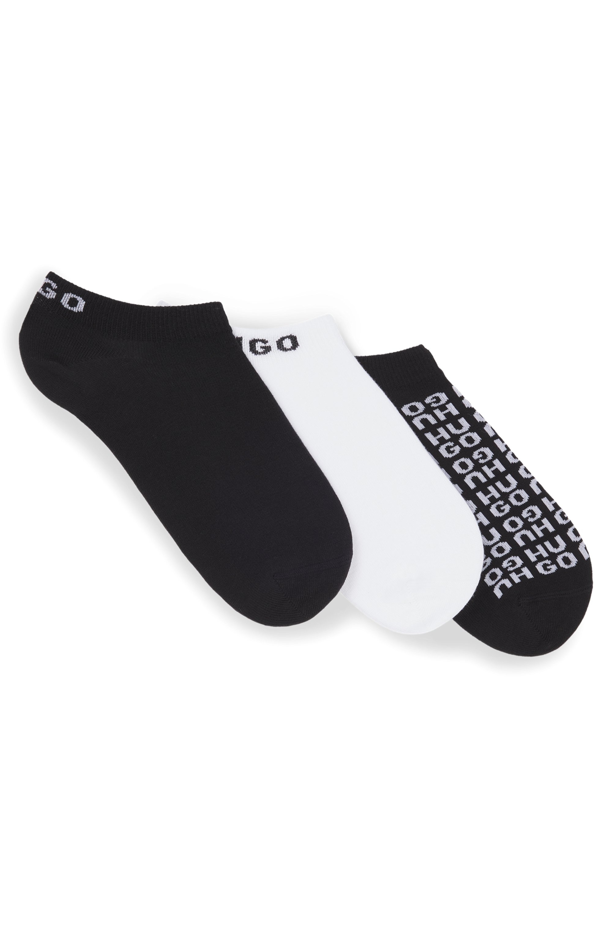 HUGO Underwear Socken »3P AS AO LOGO CC«, (Packung, 3 Paar, 3er Pack), mit kontrastfarbenen Logoschriftzug