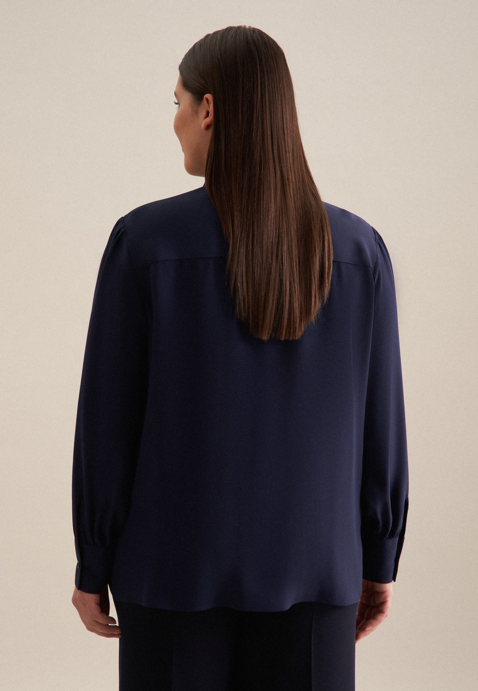 seidensticker Hemdbluse »Schwarze Rose«, Langarm Kragen Uni