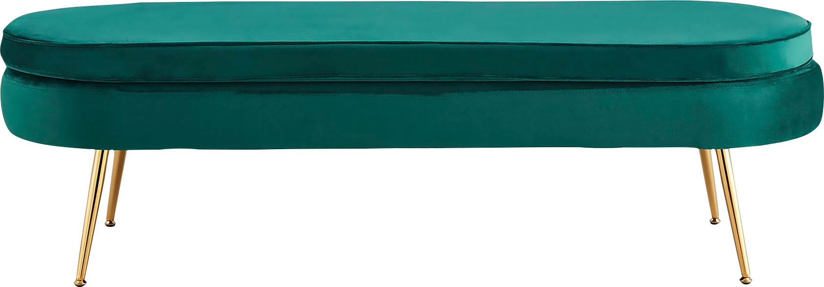 SalesFever Polsterbank »Clam Elegante Polsterbank«, Eleganz in Gold: Breite 142cm