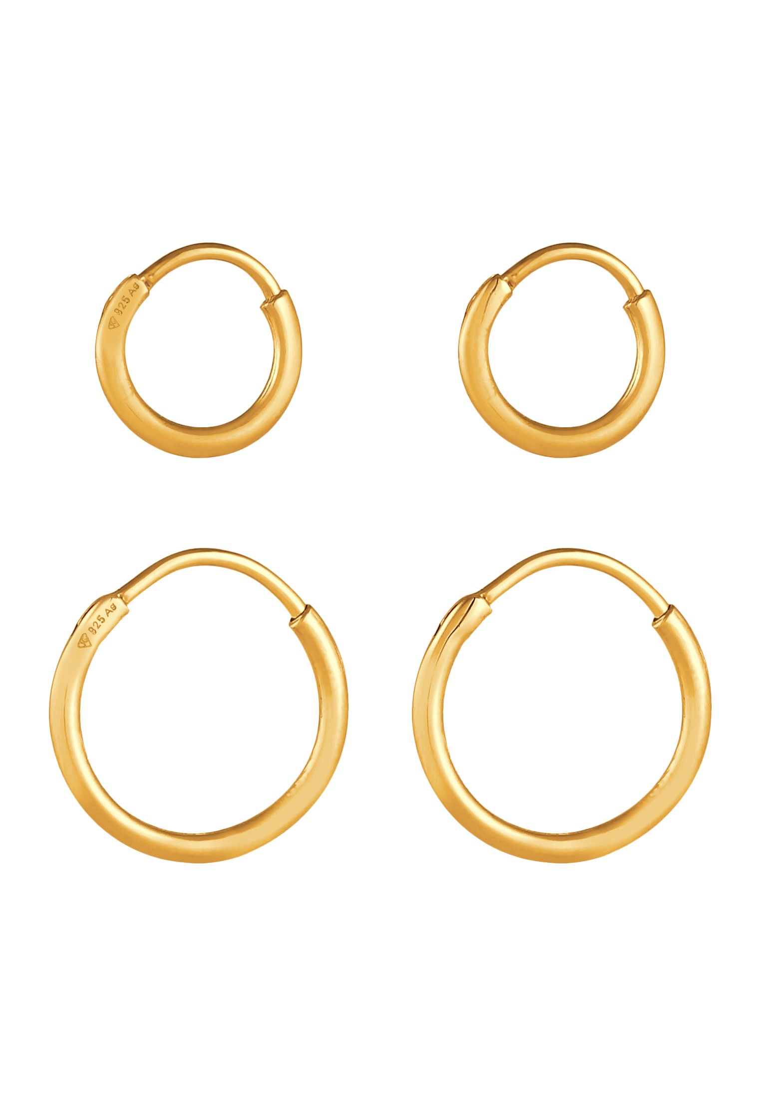 Elli Ohrstecker-Set »Ohrringe Creolen 2er Set 925 Sterling Silber«