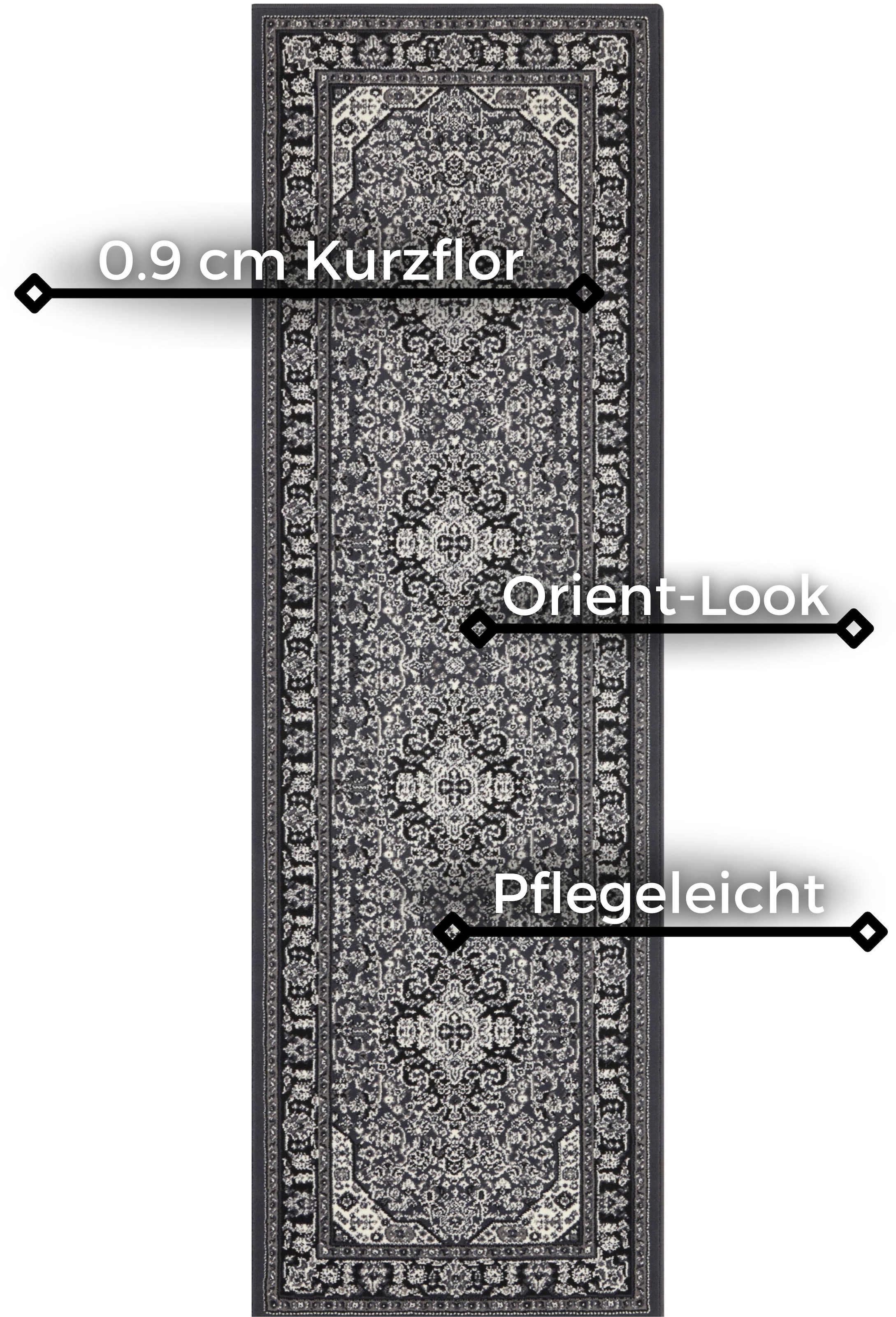 NOURISTAN Teppich »Skazar Isfahan«, rechteckig, 9 mm Höhe, Kurzflor, Orient, Läufer, Vintage, Esszimmer, Wohnzimmer, Flur