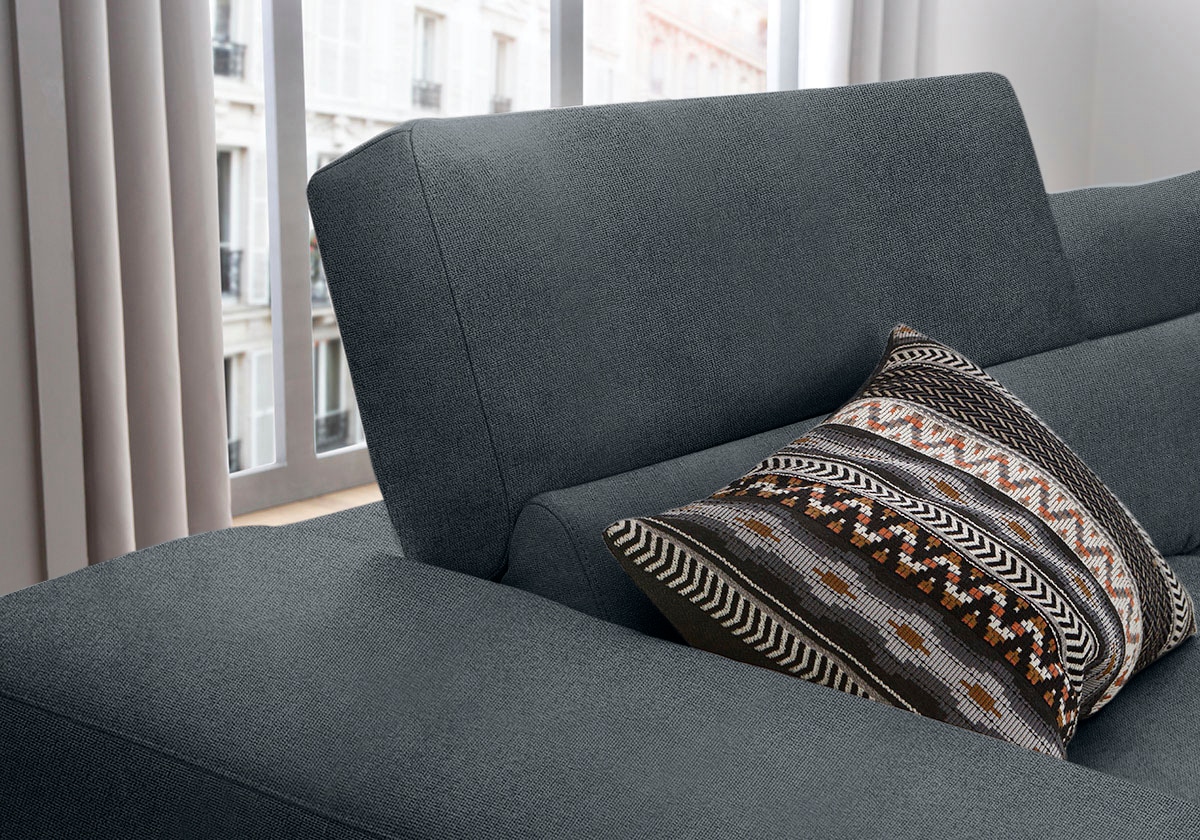 W.SCHILLIG Ecksofa »piedroo, Designsofa mit tollem Sitzkomfort, bequem und elegant, L-Form«, Kopfteilverstellung, wahlweise mit Sitztiefenverstellung, Breite 303cm