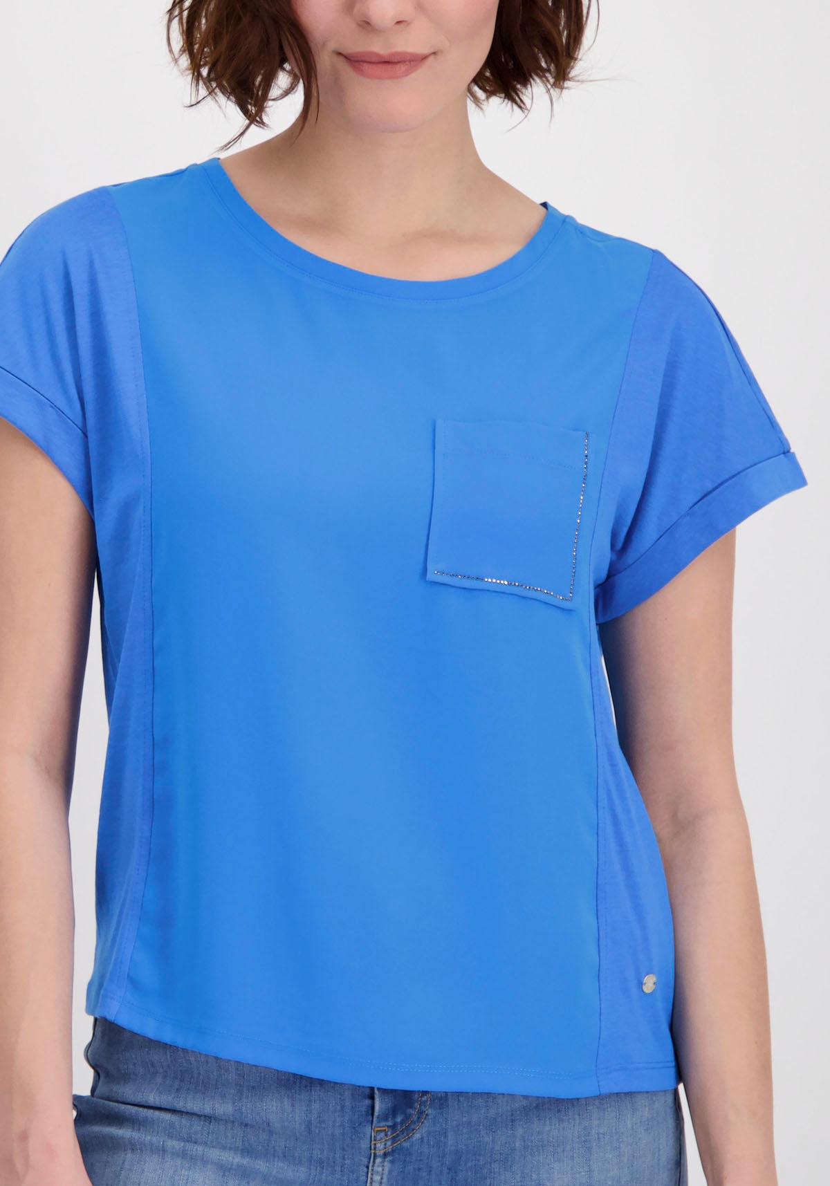 Monari Rundhalsshirt, mit aufgesetzter Tasche bestellen online bei OTTO