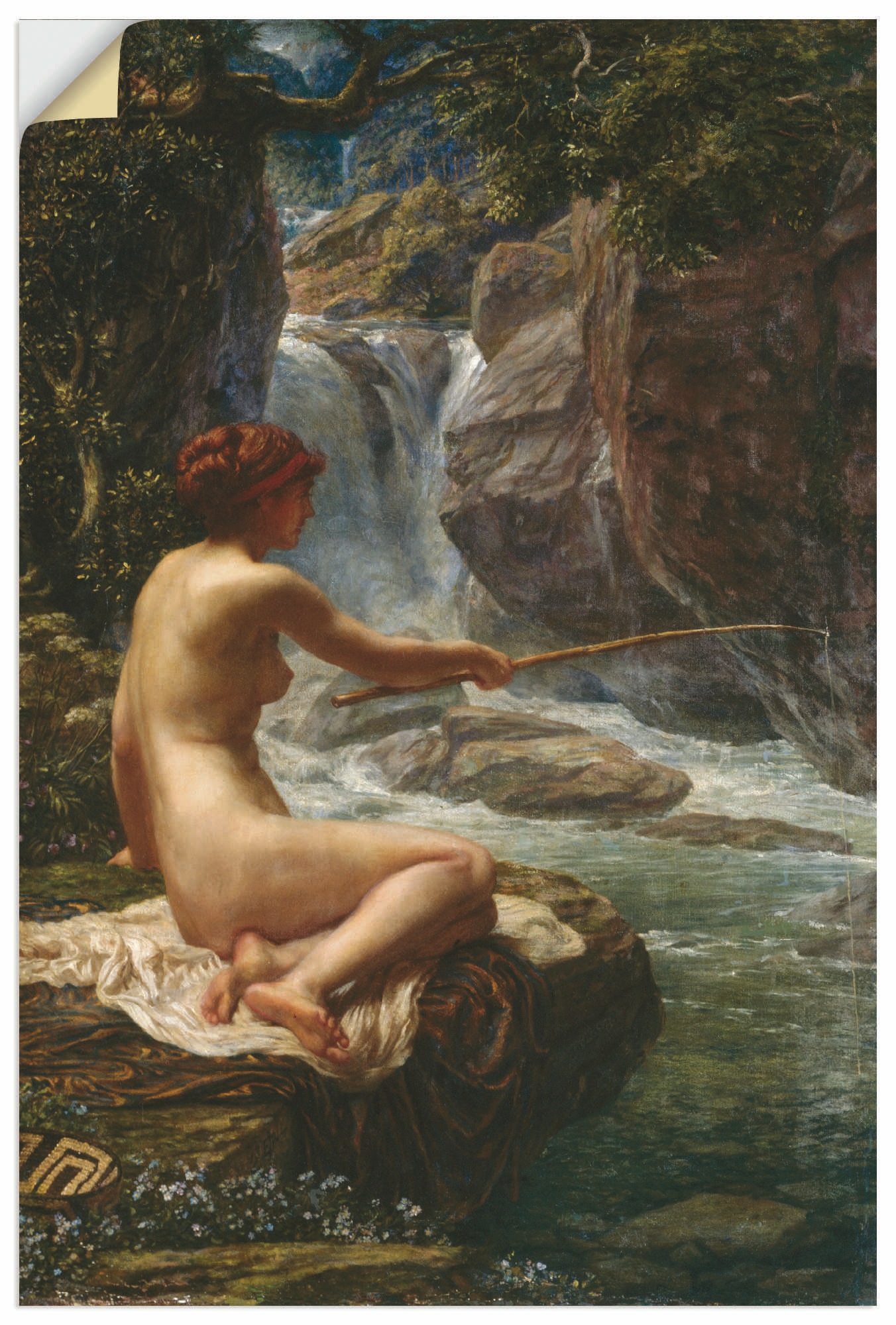 Artland Wandbild »Flußnymphe, 1914.«, Bilder von Frauen, (1 St.), in vielen Größen & Produktarten - Alubild / Outdoorbild für den Außenbereich, Leinwandbild, Poster, Wandaufkleber / Wandtattoo auch für Badezimmer geeignet