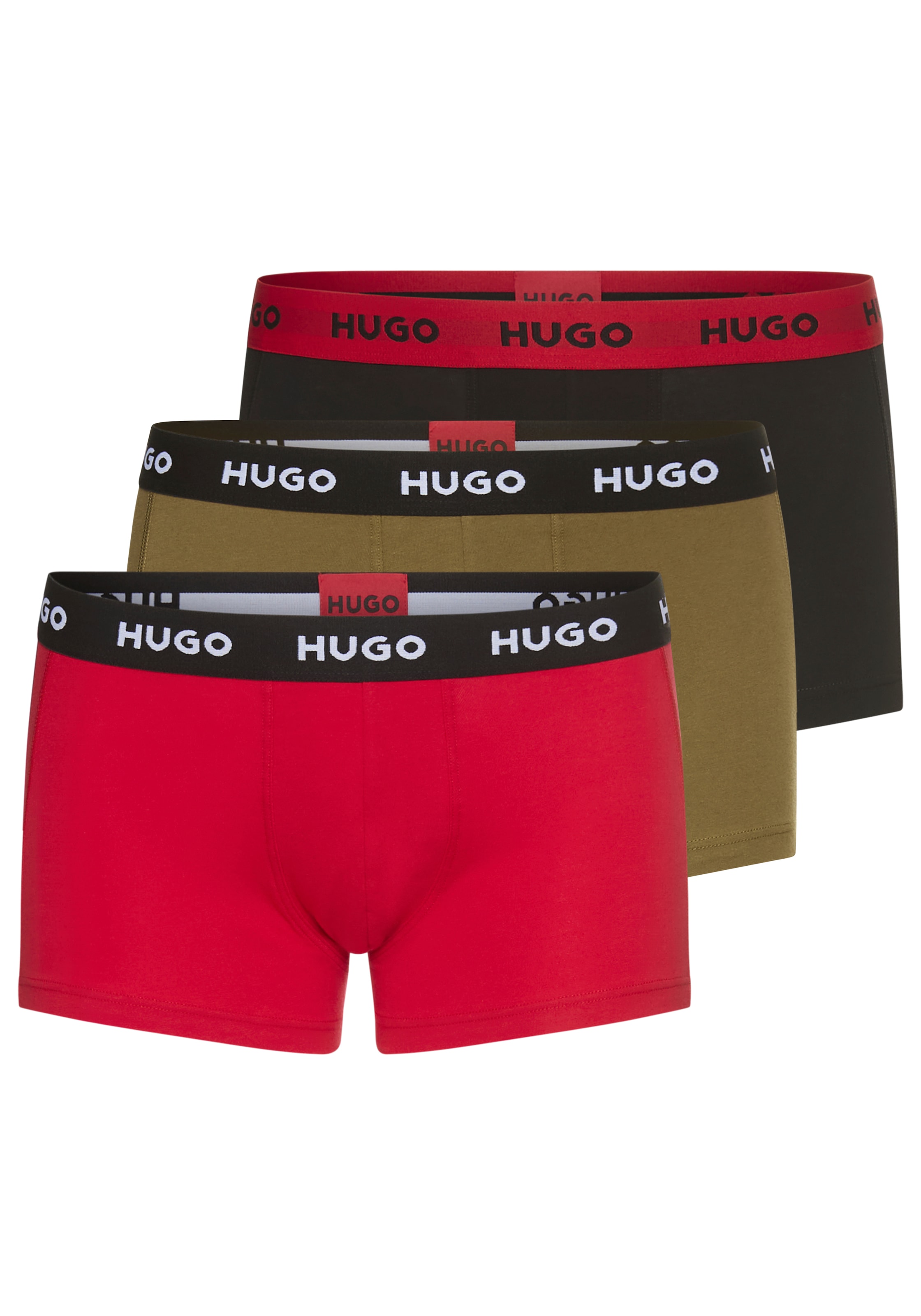 HUGO Underwear Trunk »TRUNK TRIPLET PACK« Packung, 3 Stk. mit Logoschriftzug auf dem Bund