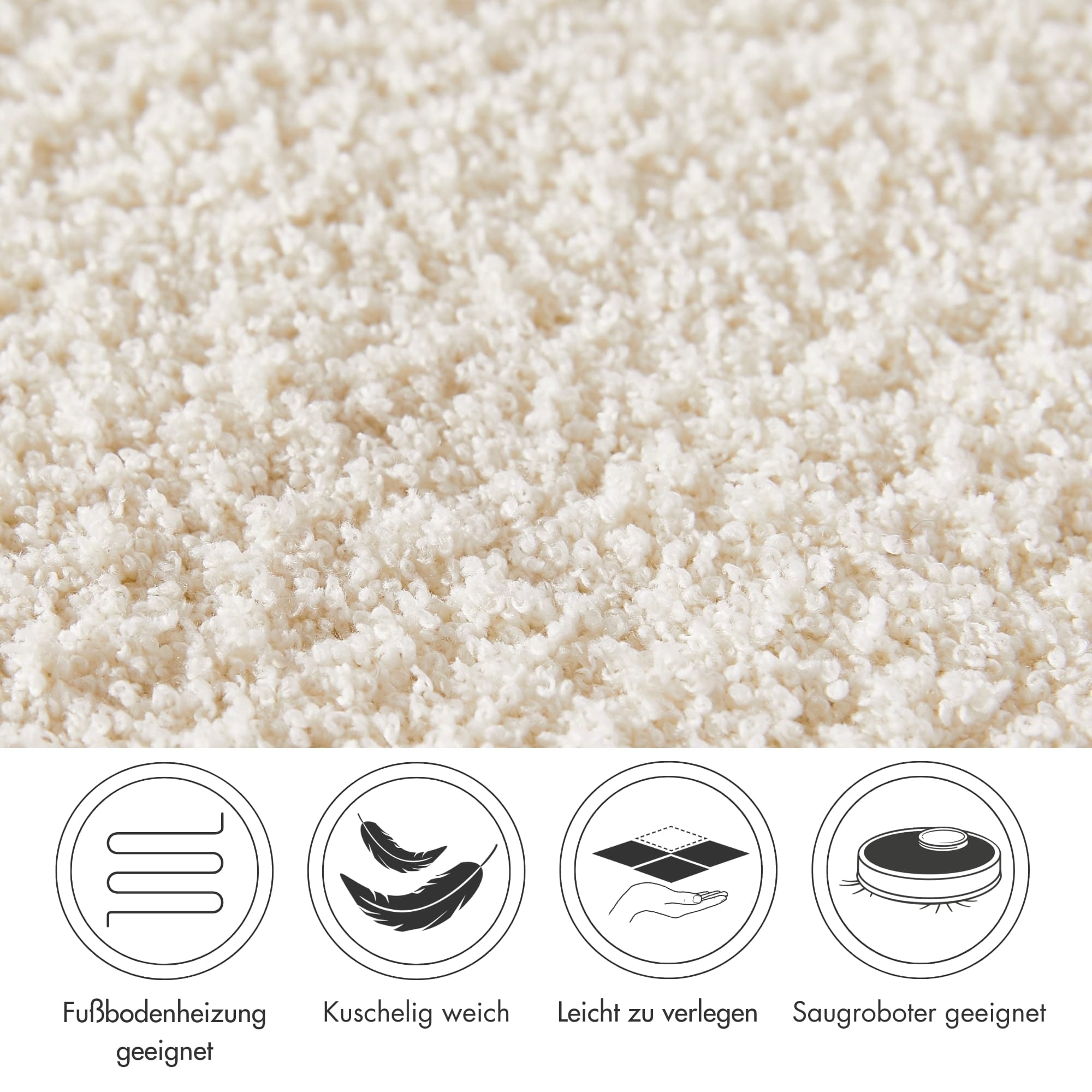 Andiamo Teppichboden »Softness, Velours, Made in Belgium«, rechteckig, 17 mm Höhe, Uni Farben, Breite 400 cm, besonders weich, Wohnzimmer, Schlafzimmer