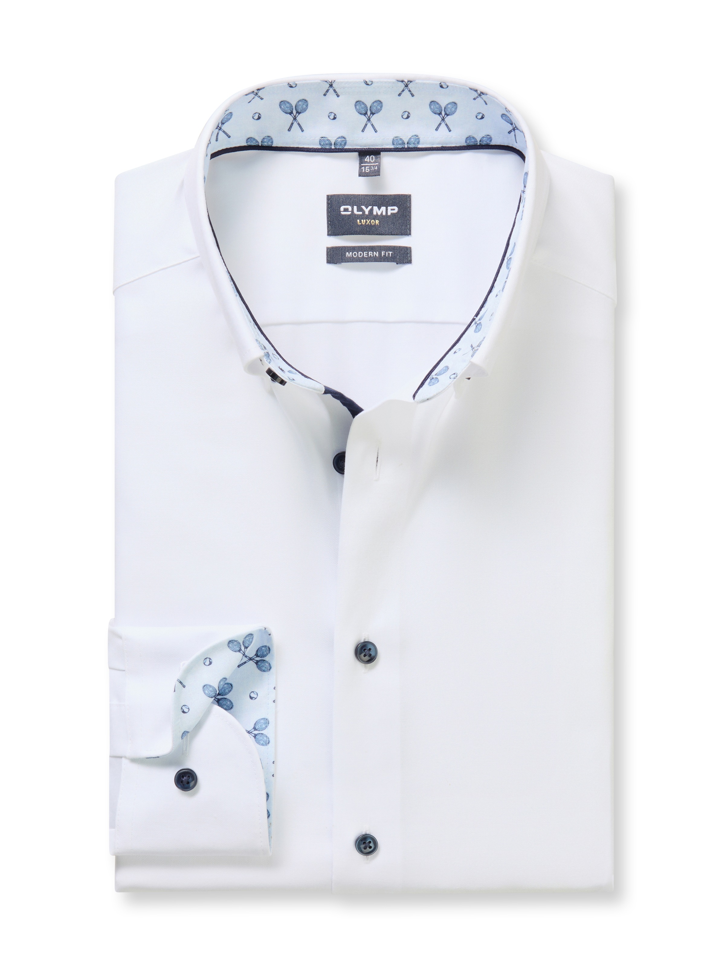 OLYMP Langarmhemd »Luxor« modern fit, Button-down-Kragen, Businesshemd