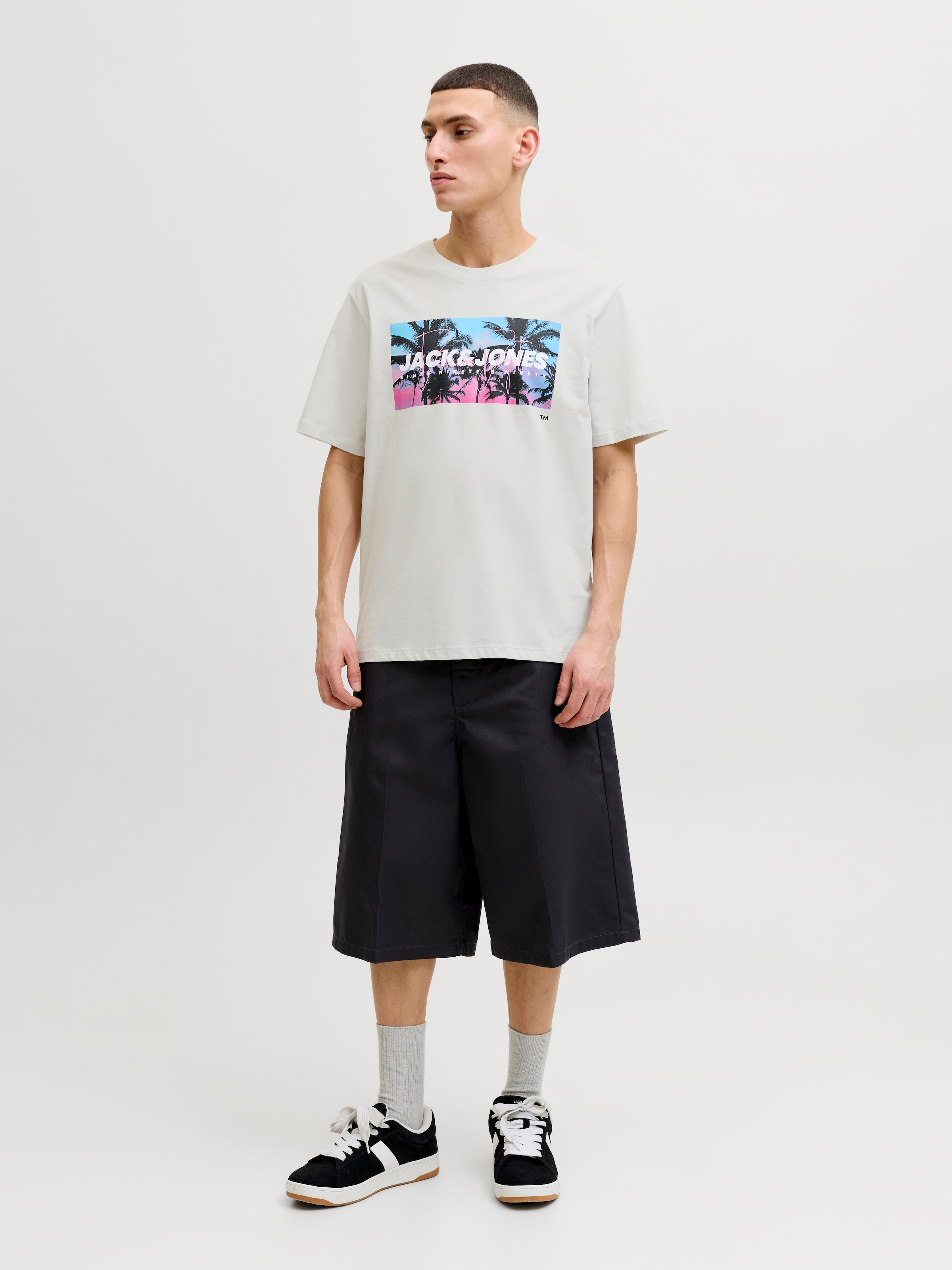Jack & Jones Rundhalsshirt »JJINDIANA TEE SS CREW NECK«