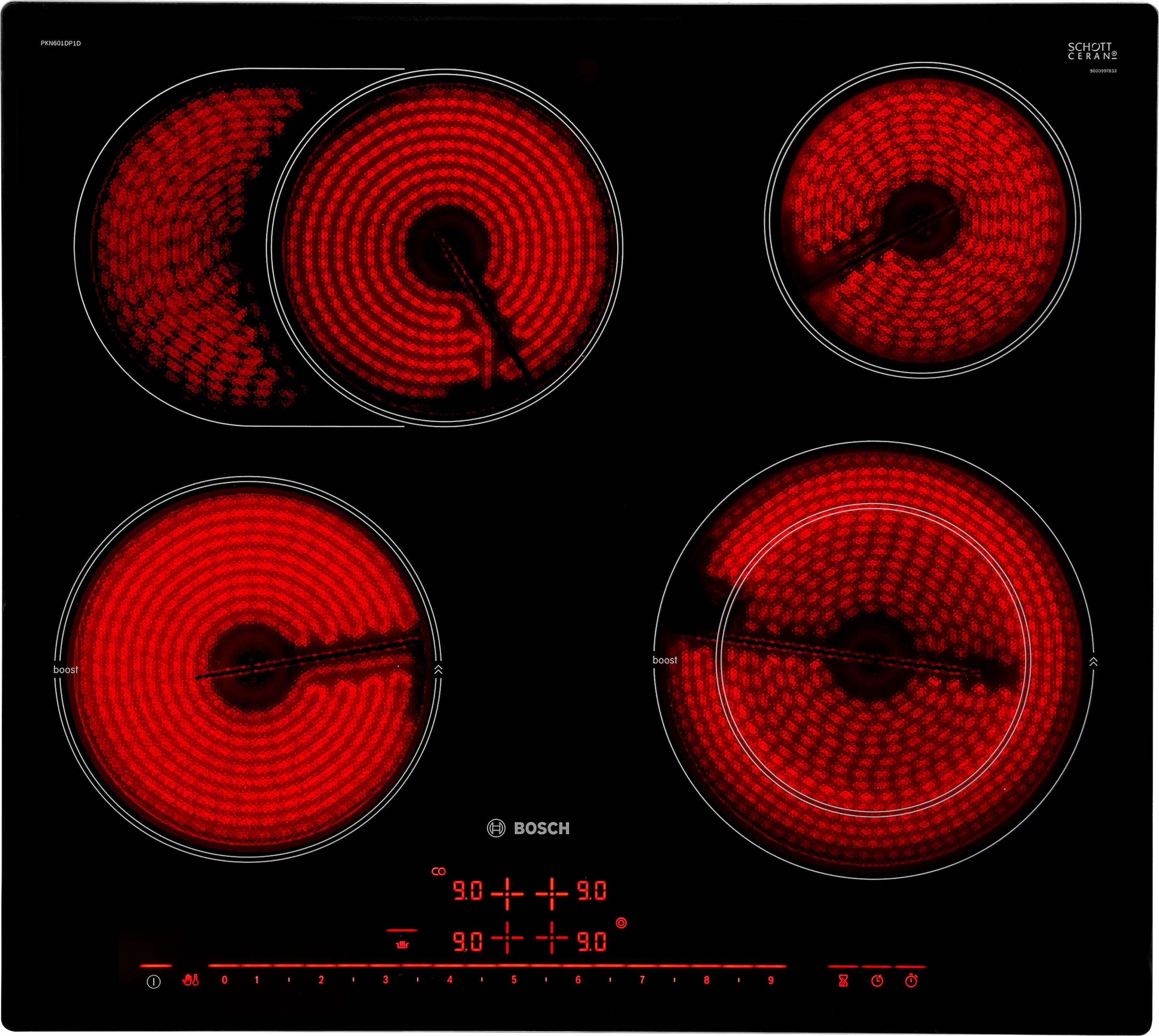 Elektro-Kochfeld von SCHOTT CERAN®, PKN601DP1D, mit Powerboost-Funktion