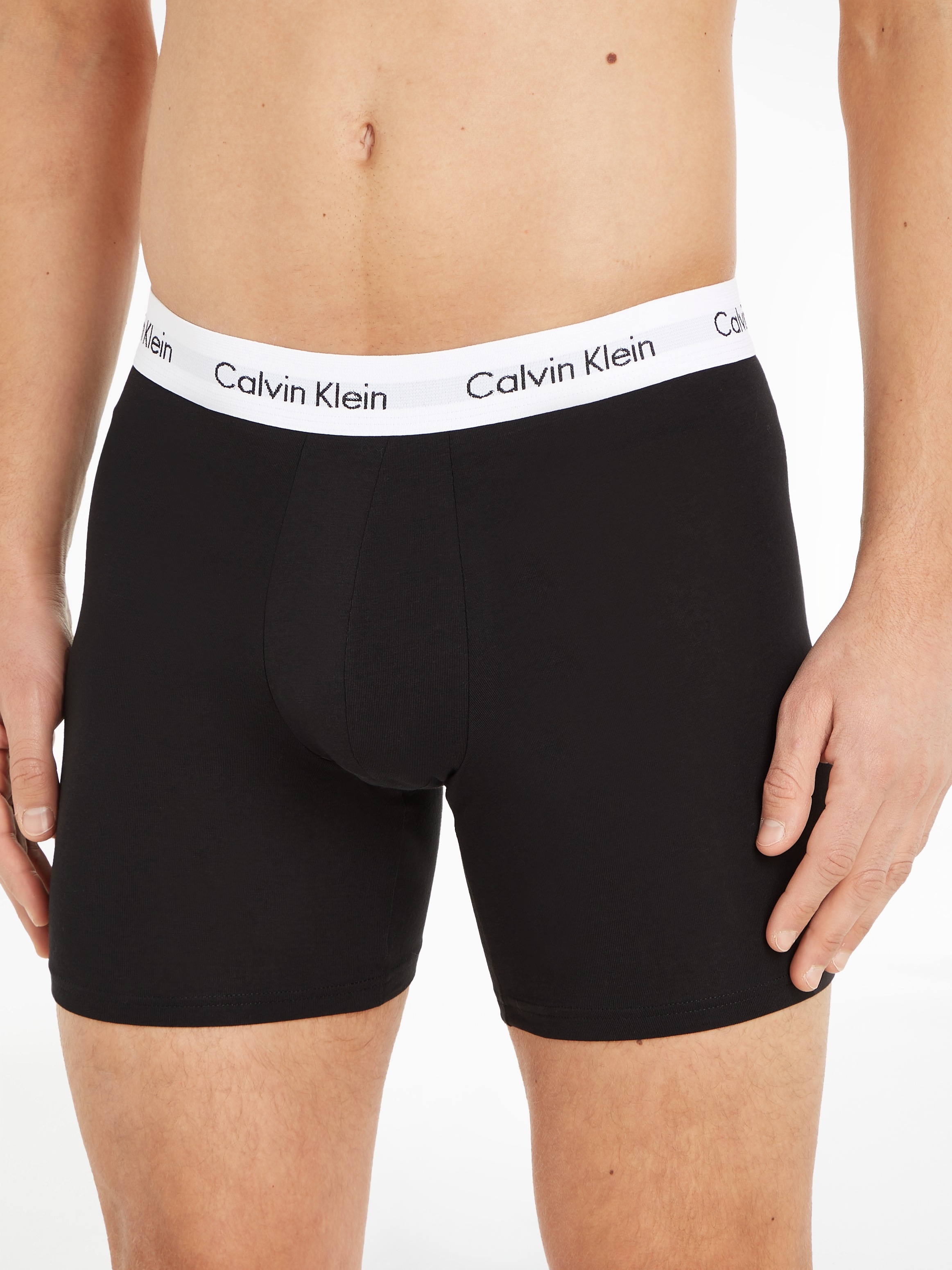 Calvin Klein Boxer, (3 St.), mit längerem Bein