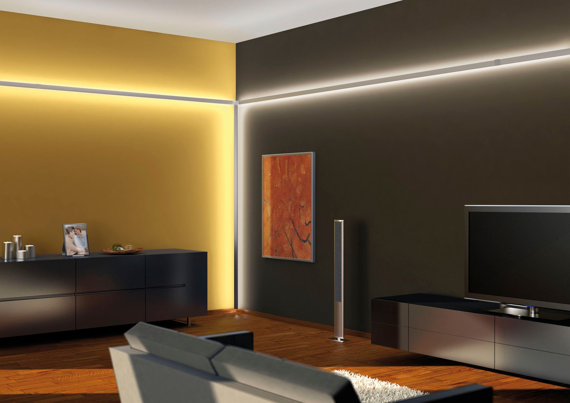 Paulmann LED-Streifen »Duo Profil 1m Alu eloxiert, Aluminium Alu eloxiert, Aluminium«