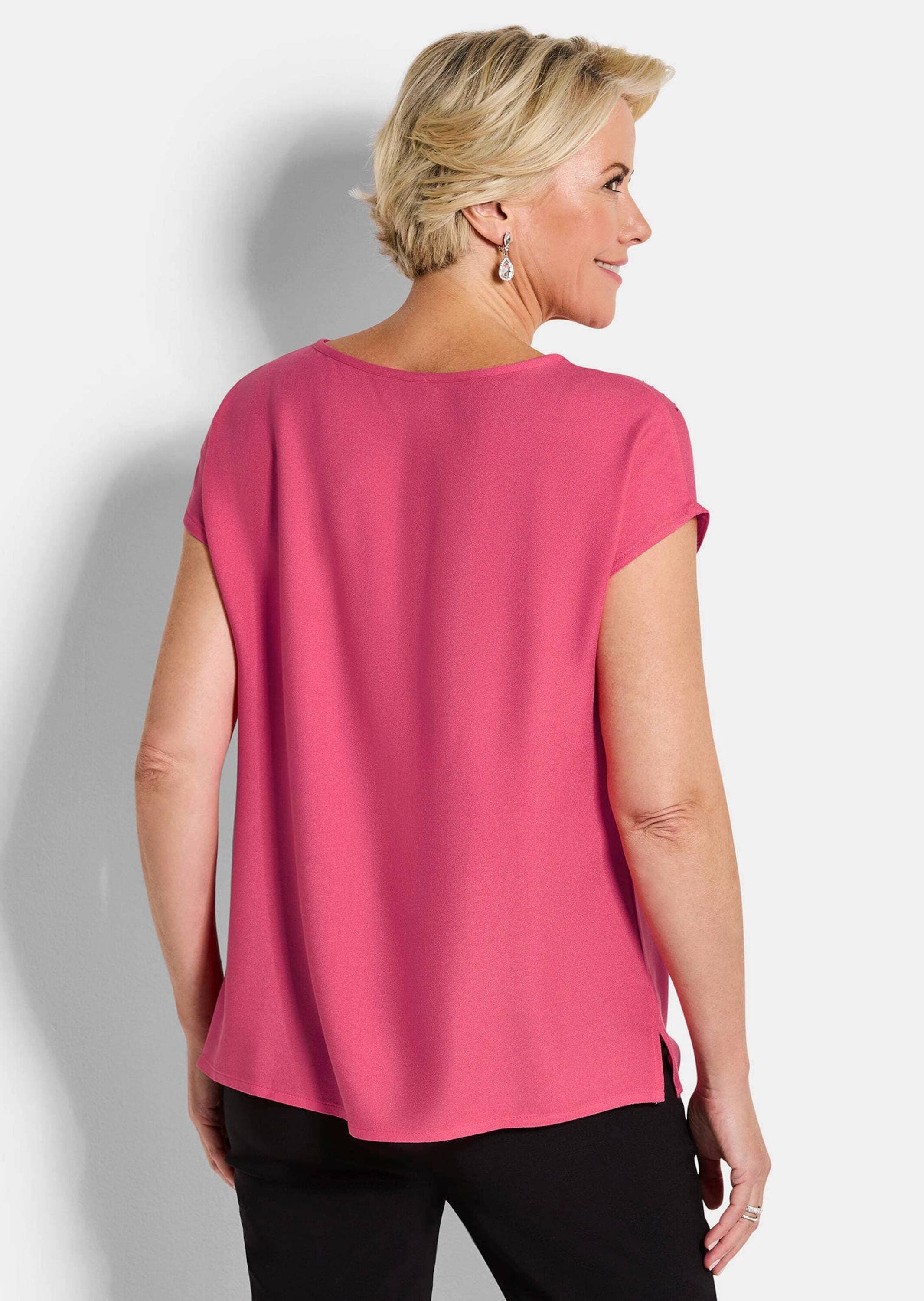 GOLDNER Schlupfbluse »Elegante Viskosebluse mit Glitzer« Dekosteine