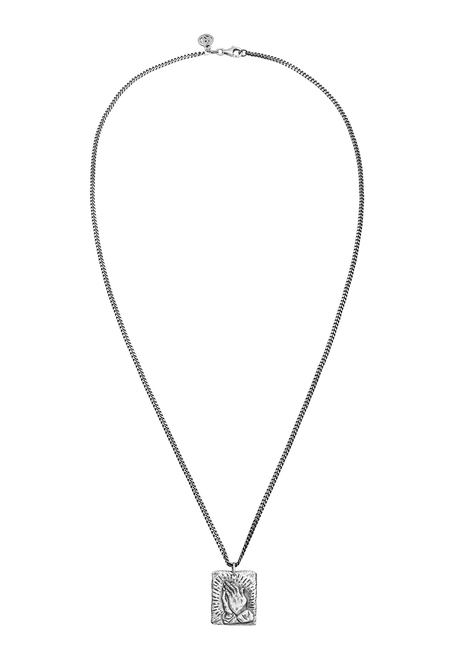 HAZE & GLORY Kette mit Anhänger »Halskette Gebetskette Plättchen 925 Silber«
