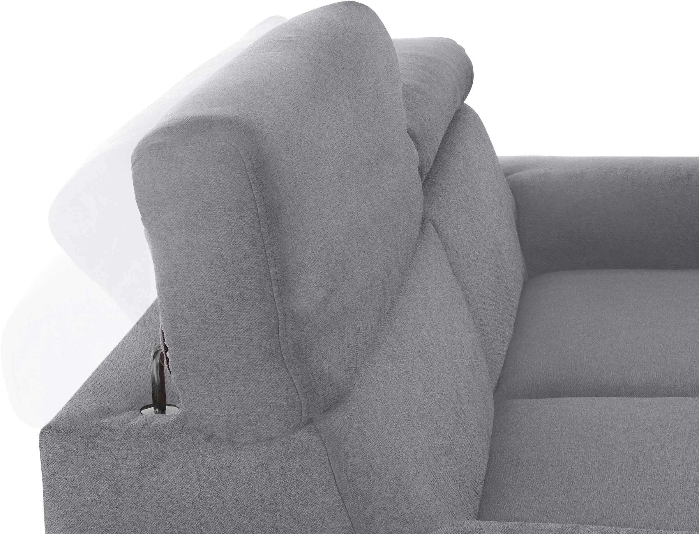 DOMO collection 2-Sitzer »Mira inklusive Kopfteilverstellung für mehr Wohlfühlkomfort«, elegant und modern, komfortabel, frei im Raum stellbar