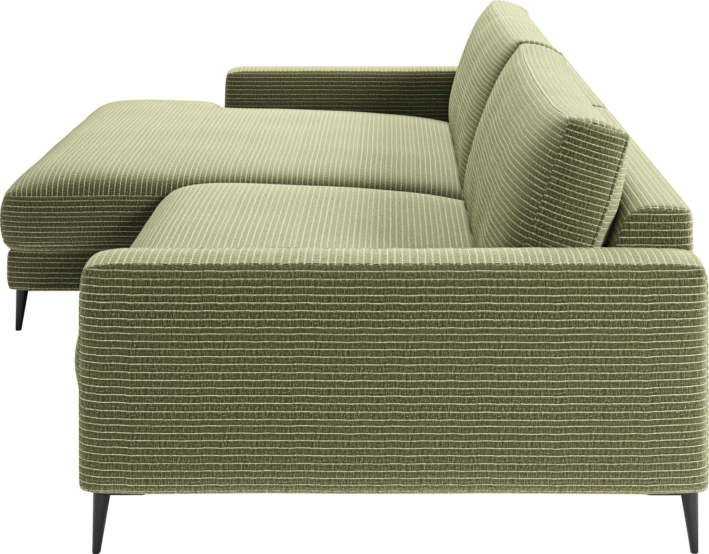 INOSIGN Ecksofa »Downtown, B/T/H: 272/190/84 cm L-Form«, weicher Sitzkomfort auch in Cord und Bouclé, incl. Zierkissen
