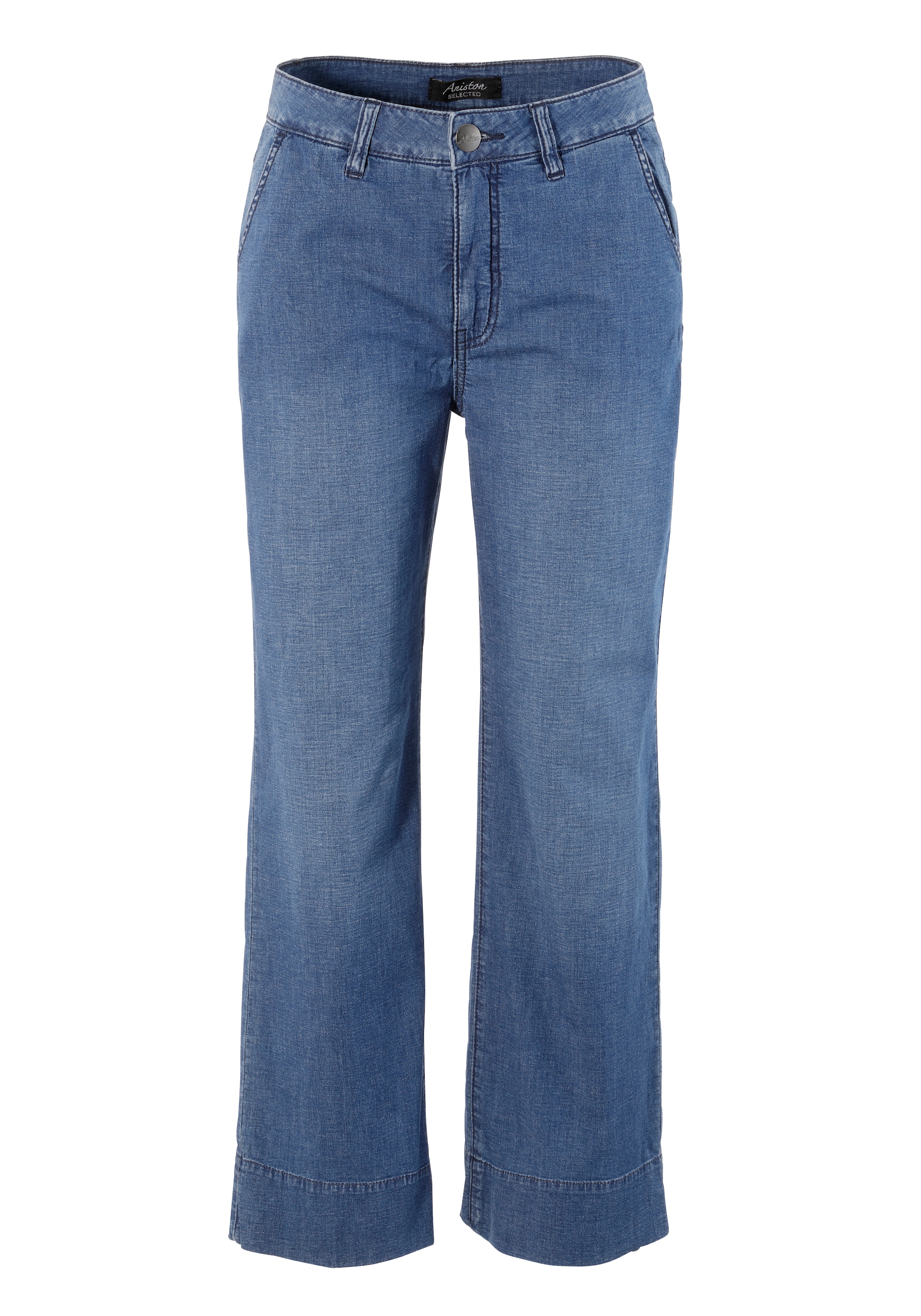 Aniston SELECTED Straight-Jeans, mit weitem Bein; regular waist