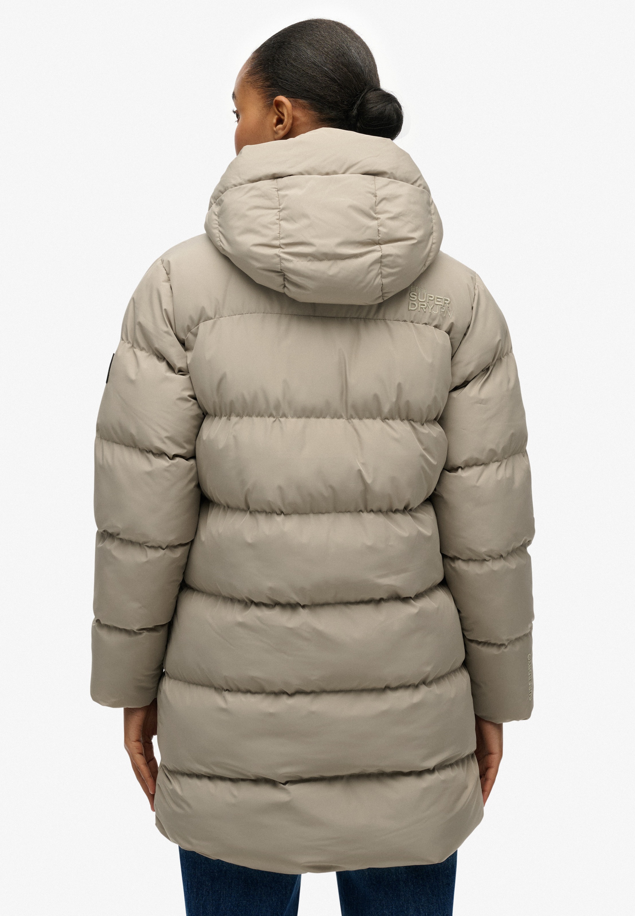 Superdry Steppjacke »HOODED SPORTS PUFFER MID JKT« mit Kapuze