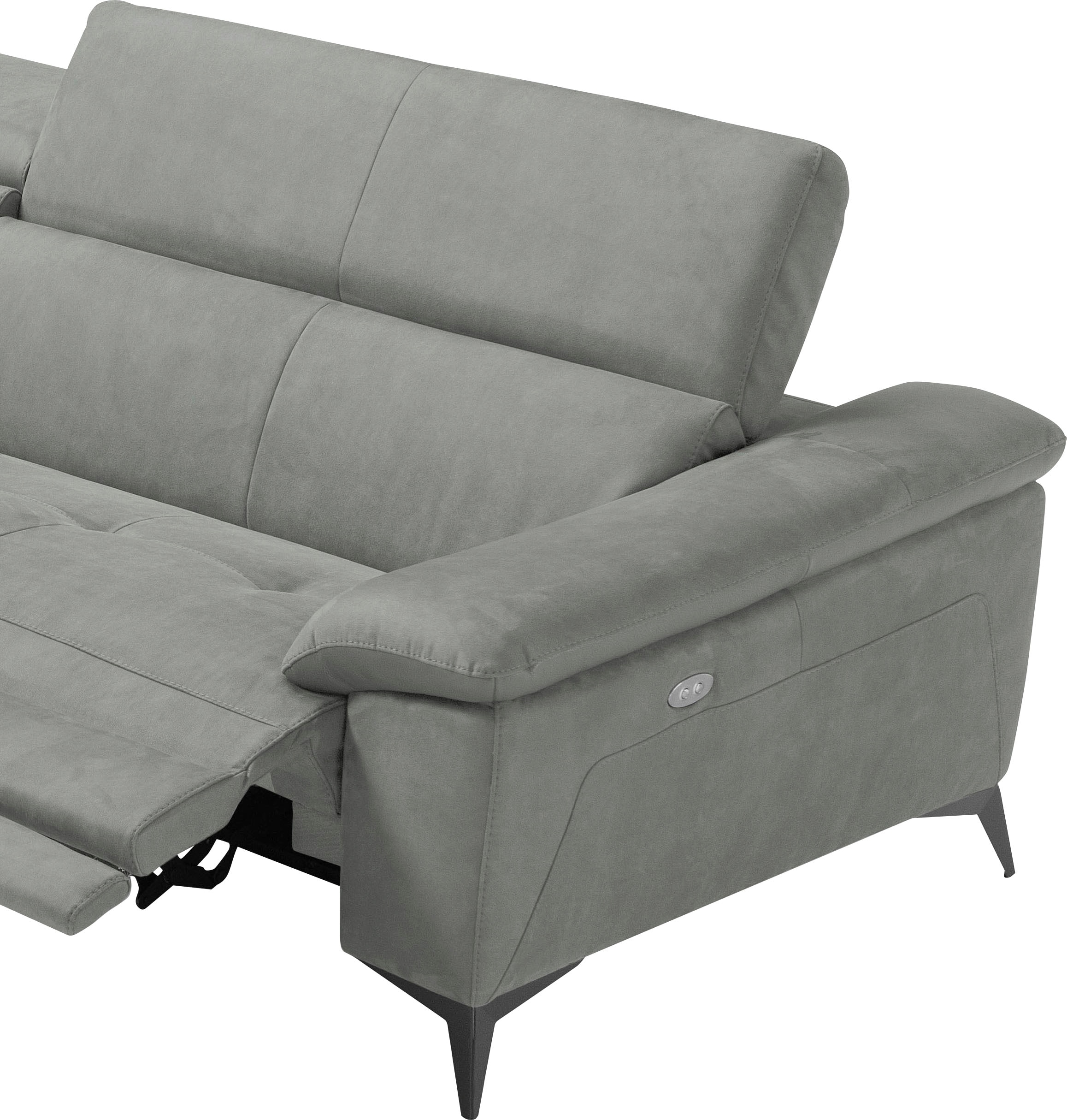 Egoitaliano Ecksofa »Martine, Multifunktionssofa mit Komfortfunktionen, edel und bequem« mit Ottomane, elektrischer Relaxfunktion und Kopfteilverstellung