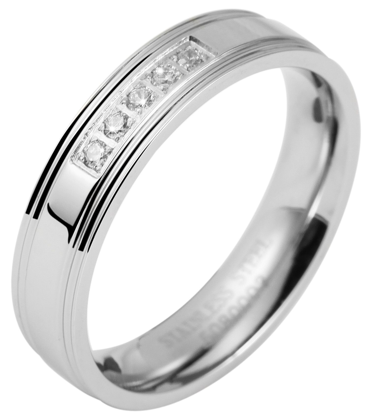 Adelia´s Fingerring »Damen Ring aus Edelstahl«