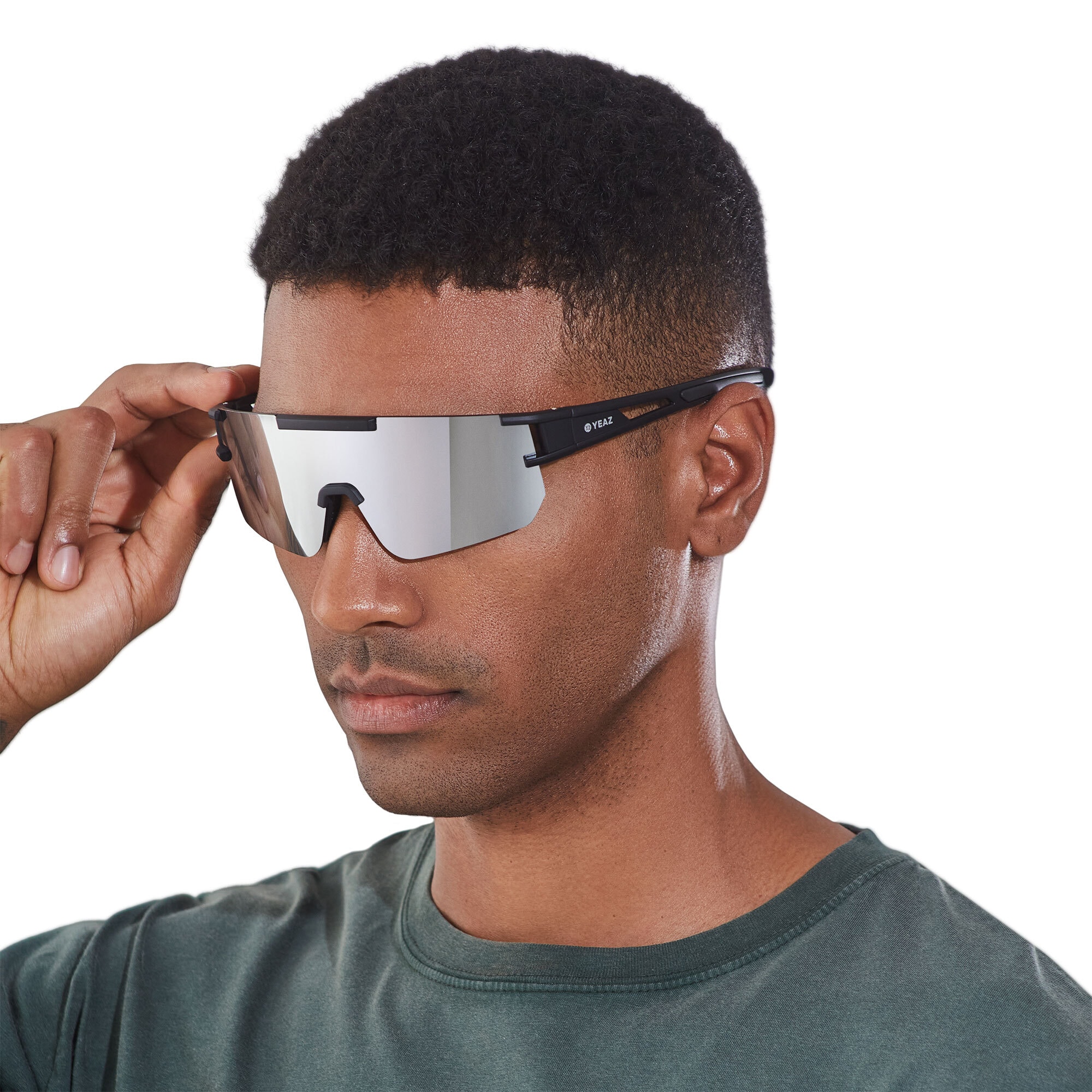 YEAZ Sportbrille »Sport-Sonnenbrille Black/Silver Mirror SUNSPARK«
