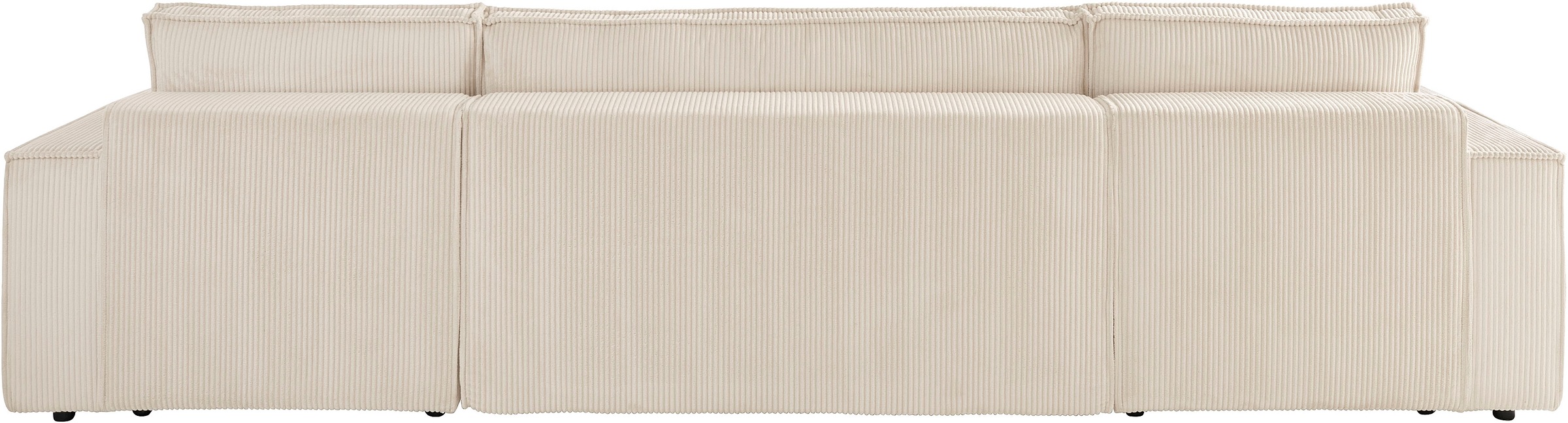 OTTO home Wohnlandschaft »Cassi, 311 cm, U-Form, Schlafsofa, Dauerschläfer, Boxspringfederung«, Schlaffunktion m. Bettkasten (Cord-Bezug