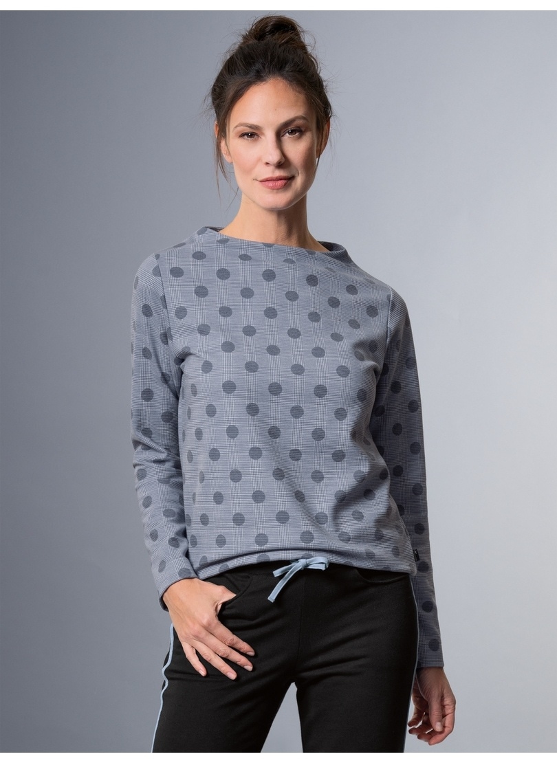 Sweatshirt »TRIGEMA Langarmshirt mit Glencheck-Muster«
