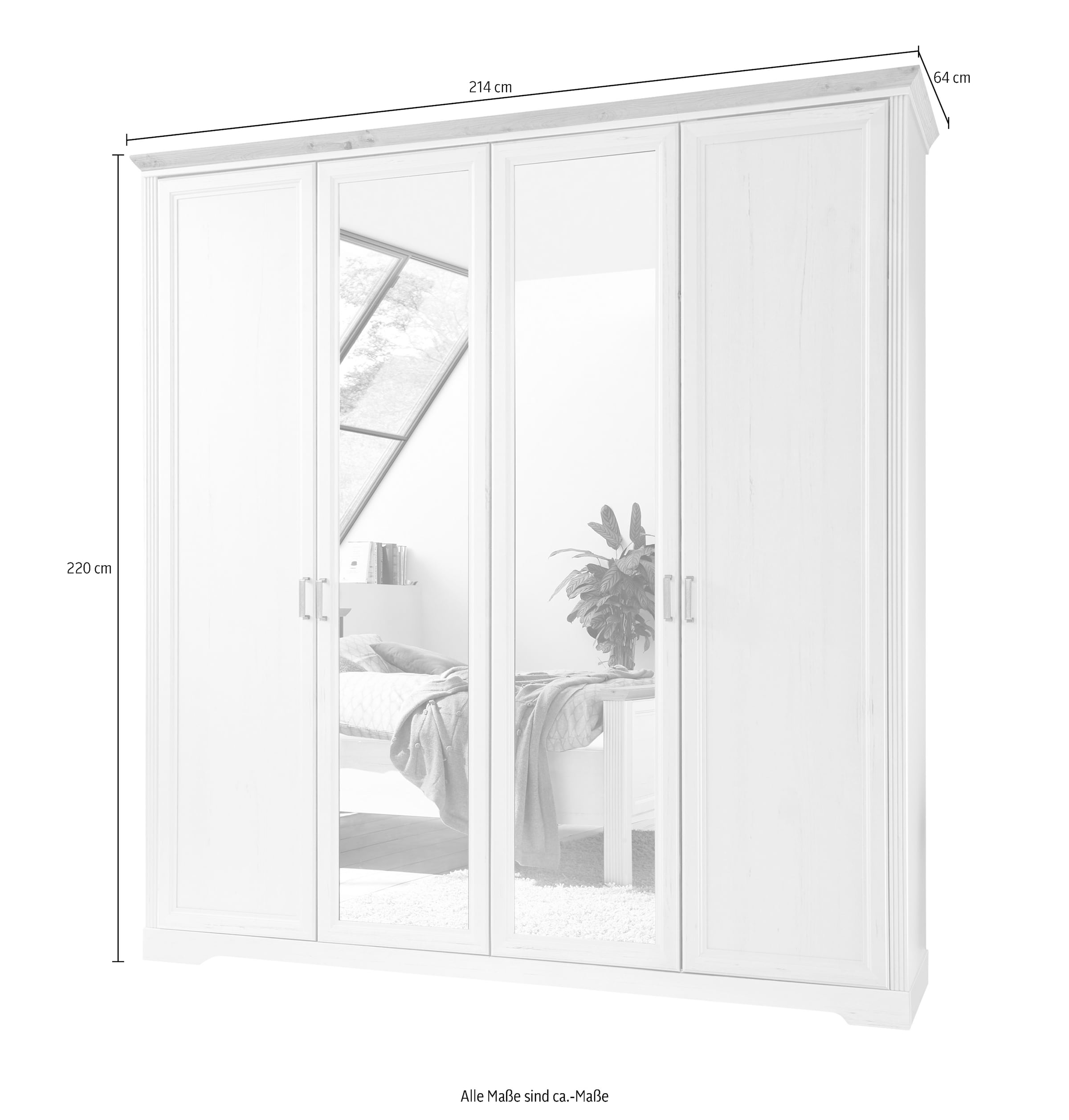Schlafkontor Kleiderschrank »Jasmin II«, im Landhausstil