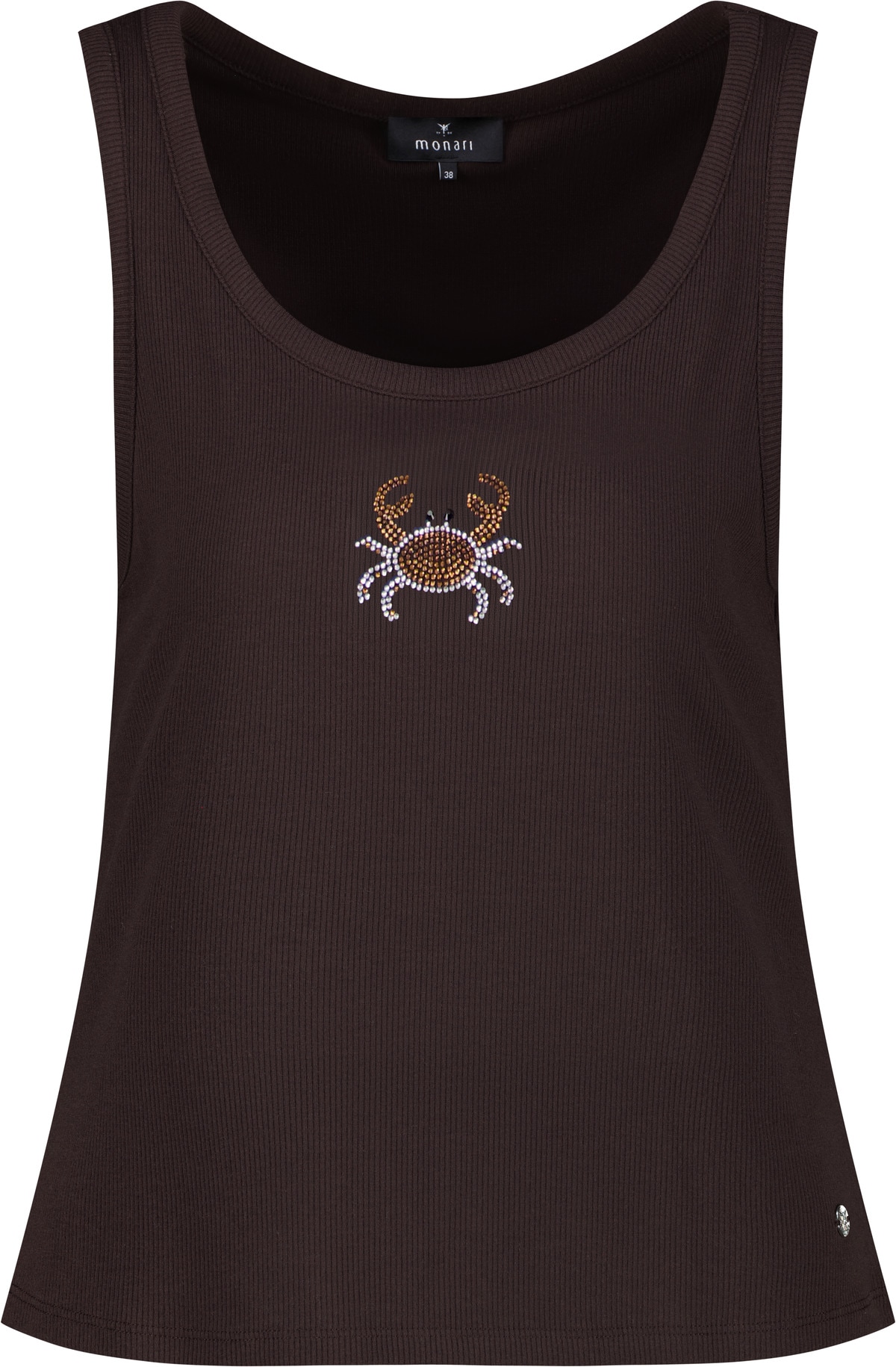 Monari Tanktop »Top Krebs« mit Glitzersteinchen