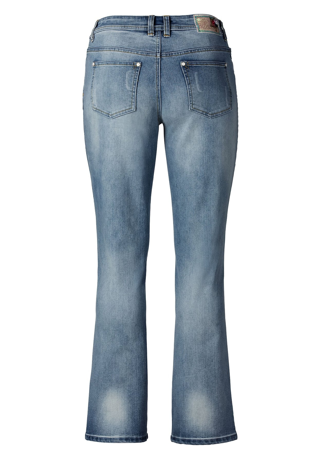 Sheego Bootcut-Jeans »Jeans mit Pailletten am Bund«