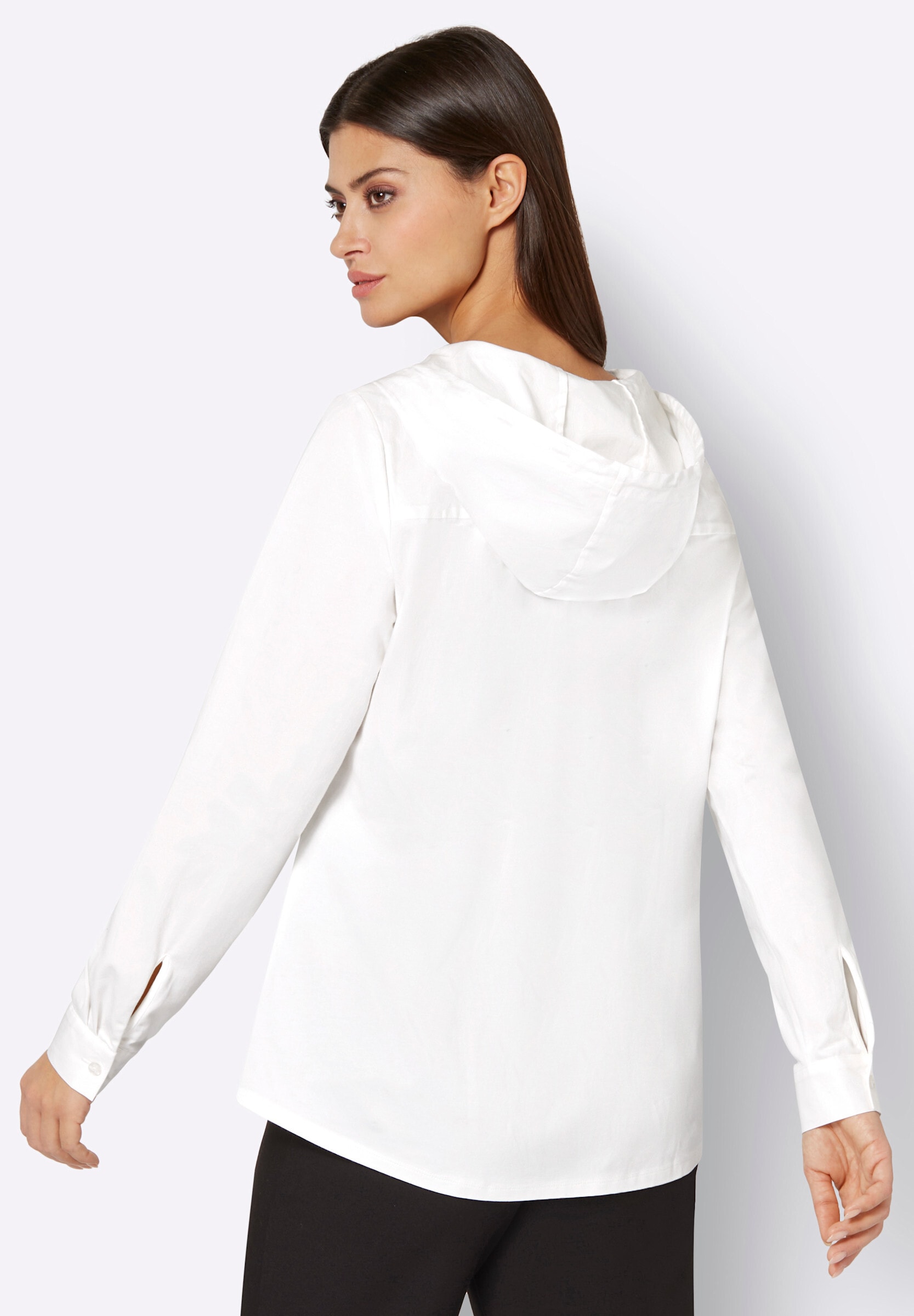 creation L Klassische Bluse »Bluse Langarmbluse mit Kapuze«