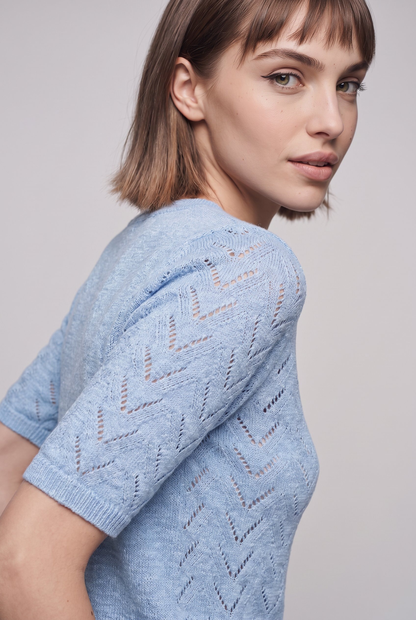 ONLY Kurzarmpullover »ONLSUNNY SS O-NECK KNT« Kunstfaser, regular fit, Rundhals