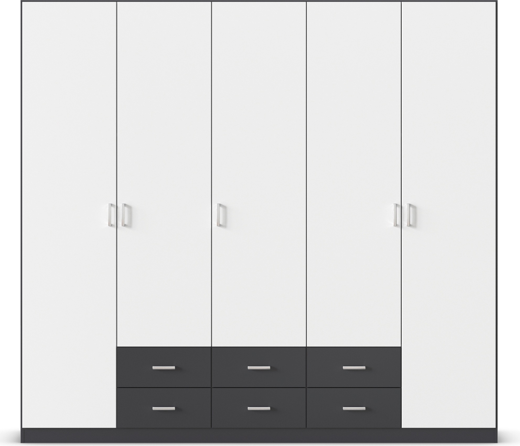 rauch Drehtürenschrank »Kleiderschrank Schrank Garderobe Wäscheschrank GAMMA in 3 Breiten«, mit 6 Schubladen, in schlichtem Design TOPSELLER MADE IN GERMANY