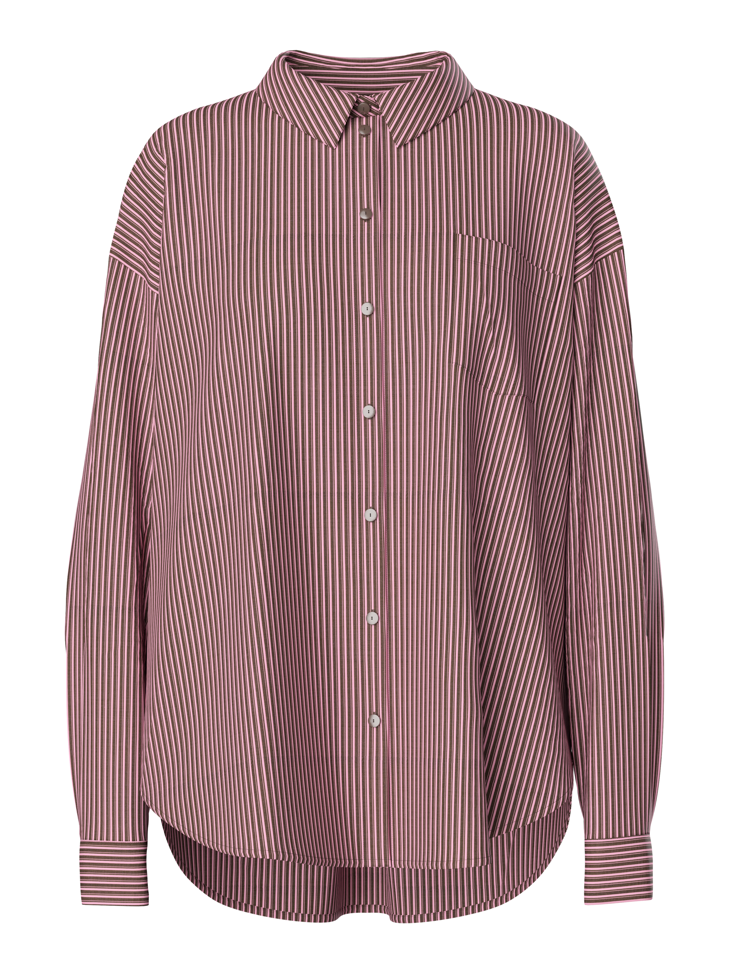 pieces Hemdbluse »PCEMMY LS LOOSE SHIRT WVN NOOS« Materialmix, loose fit
