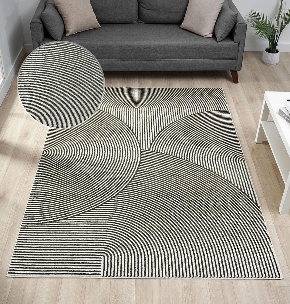 OTTO home Teppich »Bentori, Hoch-Tief-Struktur, Scandi« rechteckig 11 mm Höhe Modernes Design mit Boho-Charme, Wohnzimmer, Schlafzimmer