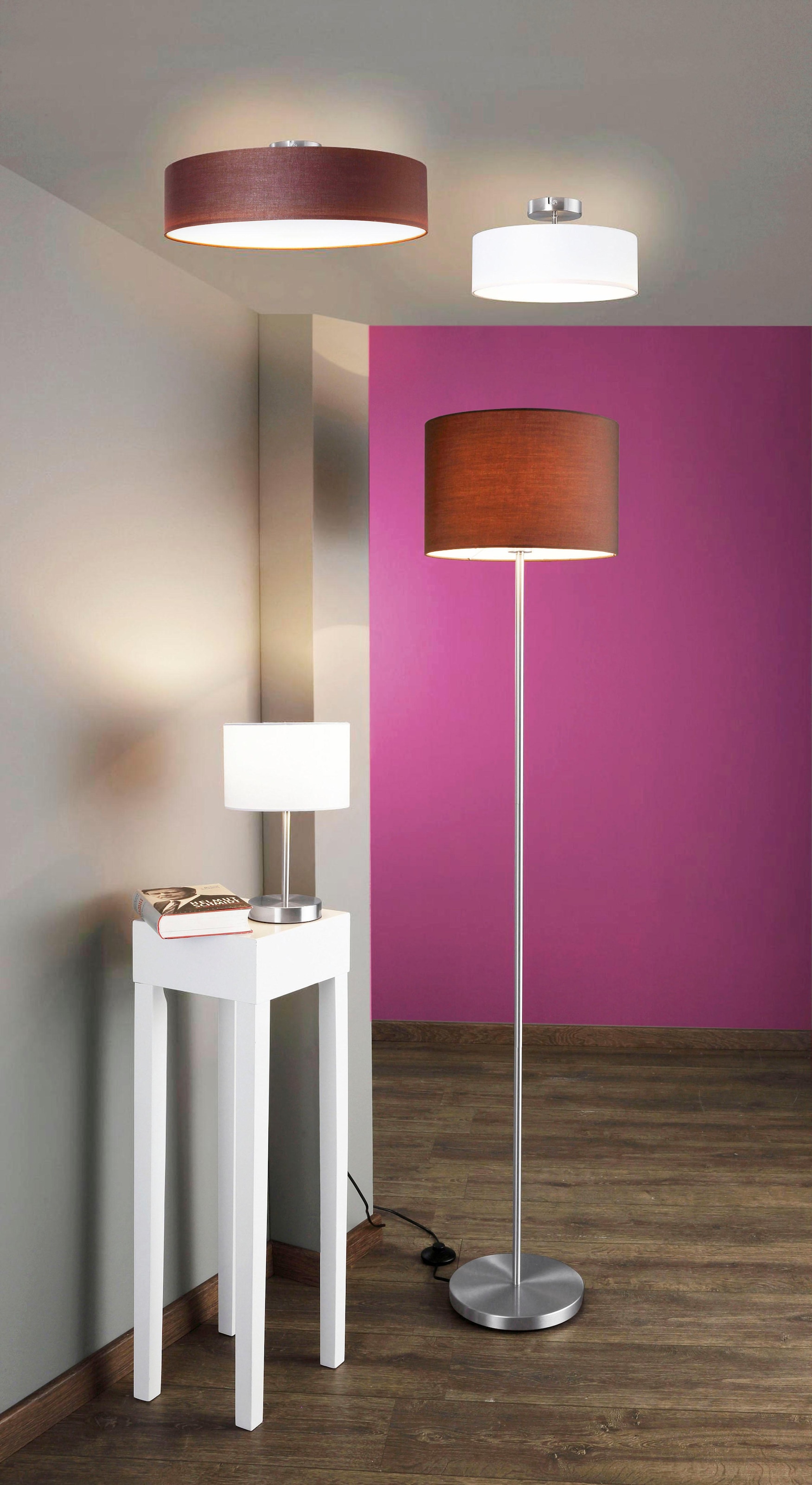 Deckenlampe Ã˜ Deckenleuchte 2 cm mit TRIO 30 bei Leuchten Stoff-Schirm OTTO flammig-flammig, »Hotel«,